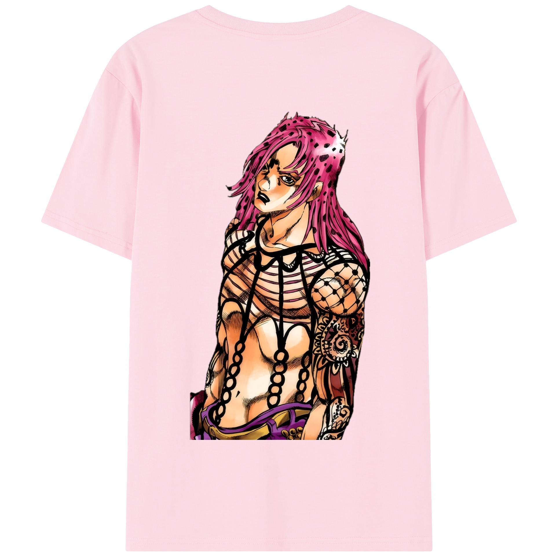 （画像用） ジョジョの奇妙な冒険 ビネガー?ドッピオ JoJo's Bizarre Adventure Vinegar Doppio 綿100％半袖Tシャツ（背面プリント）