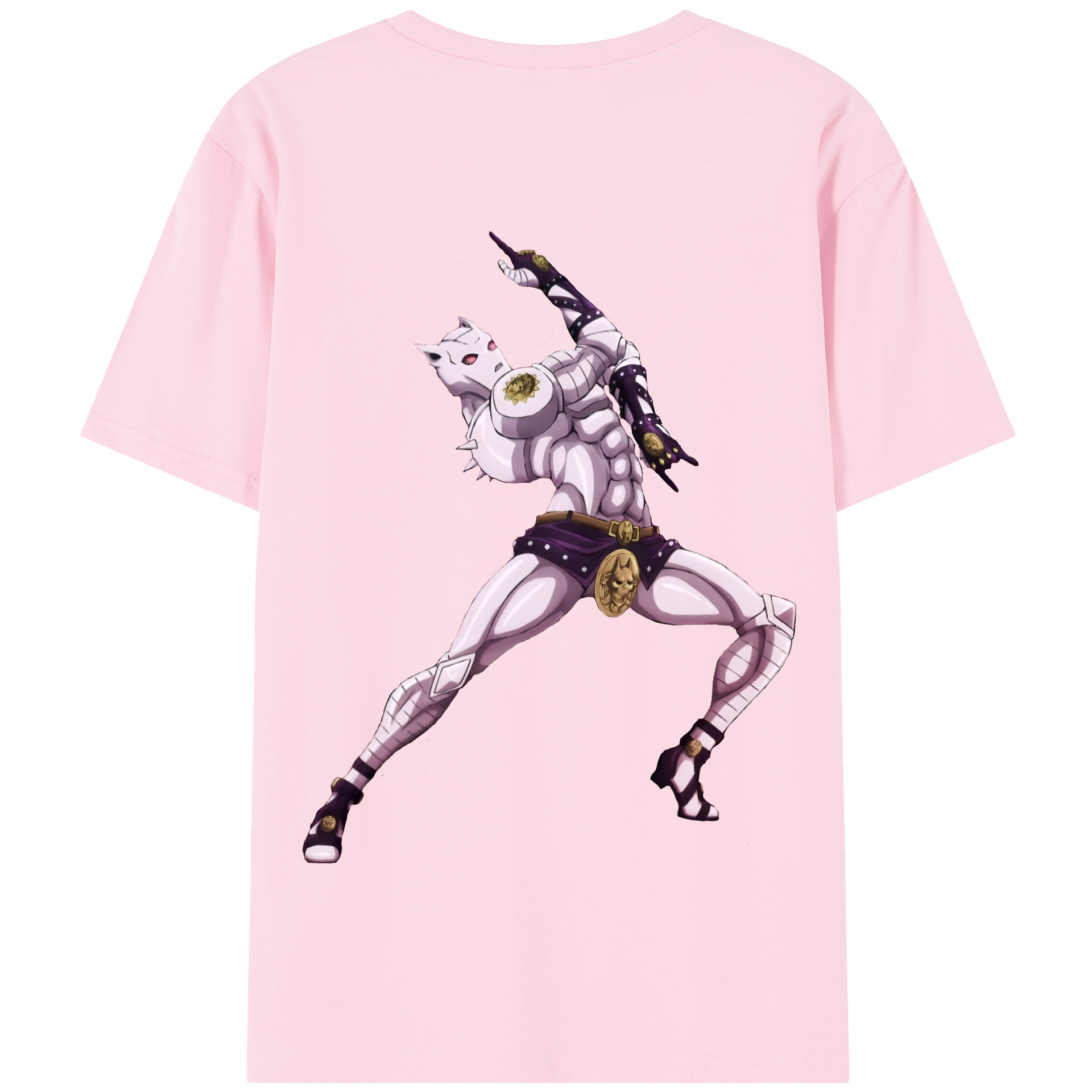 （画像用） ジョジョの奇妙な冒険 きら よしかげ JoJo's Bizarre Adventure Kira Yoshikage 綿100％半袖Tシャツ（背面プリント）