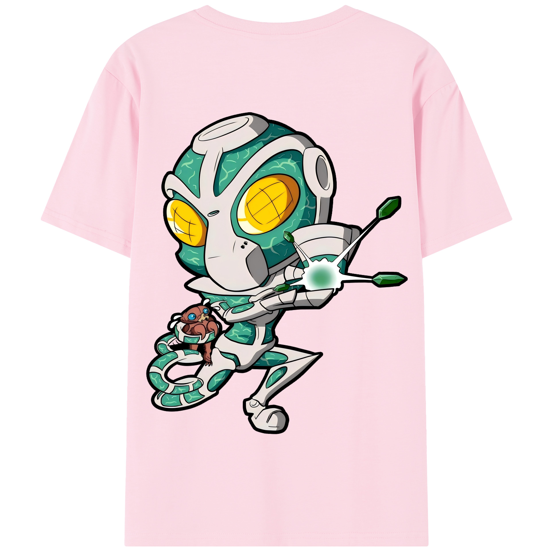（画像用） ジョジョの奇妙な冒険 花京院 典明（かきょういん のりあき） JoJo's Bizarre Adventure Kakyoin Noriaki 綿100％半袖Tシャツ（背面プリント）