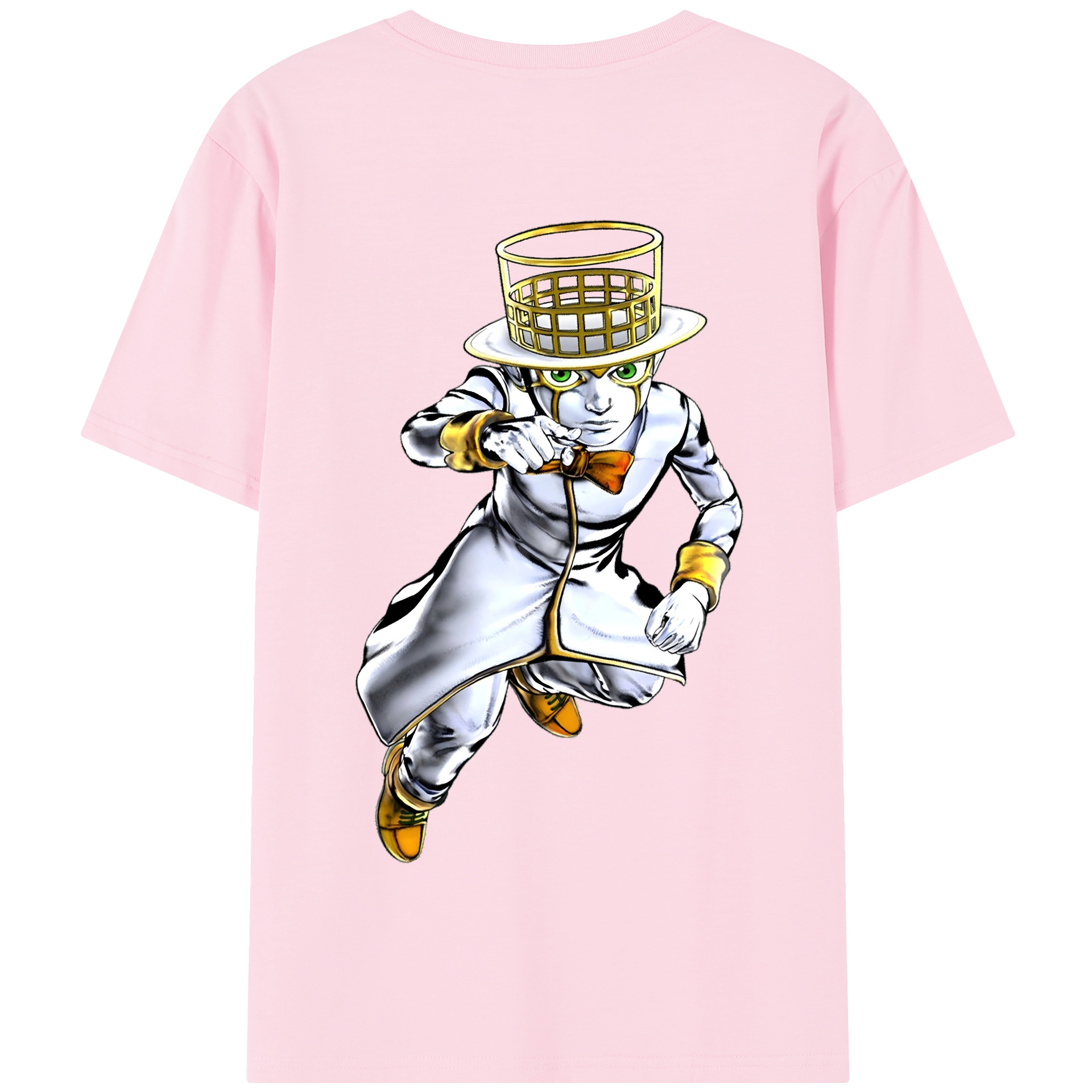 （画像用） ジョジョの奇妙な冒険 岸辺 露伴（きしべ ろはん） JoJo's Bizarre Adventure Rohan Kishibe 綿100％半袖Tシャツ（背面プリント）