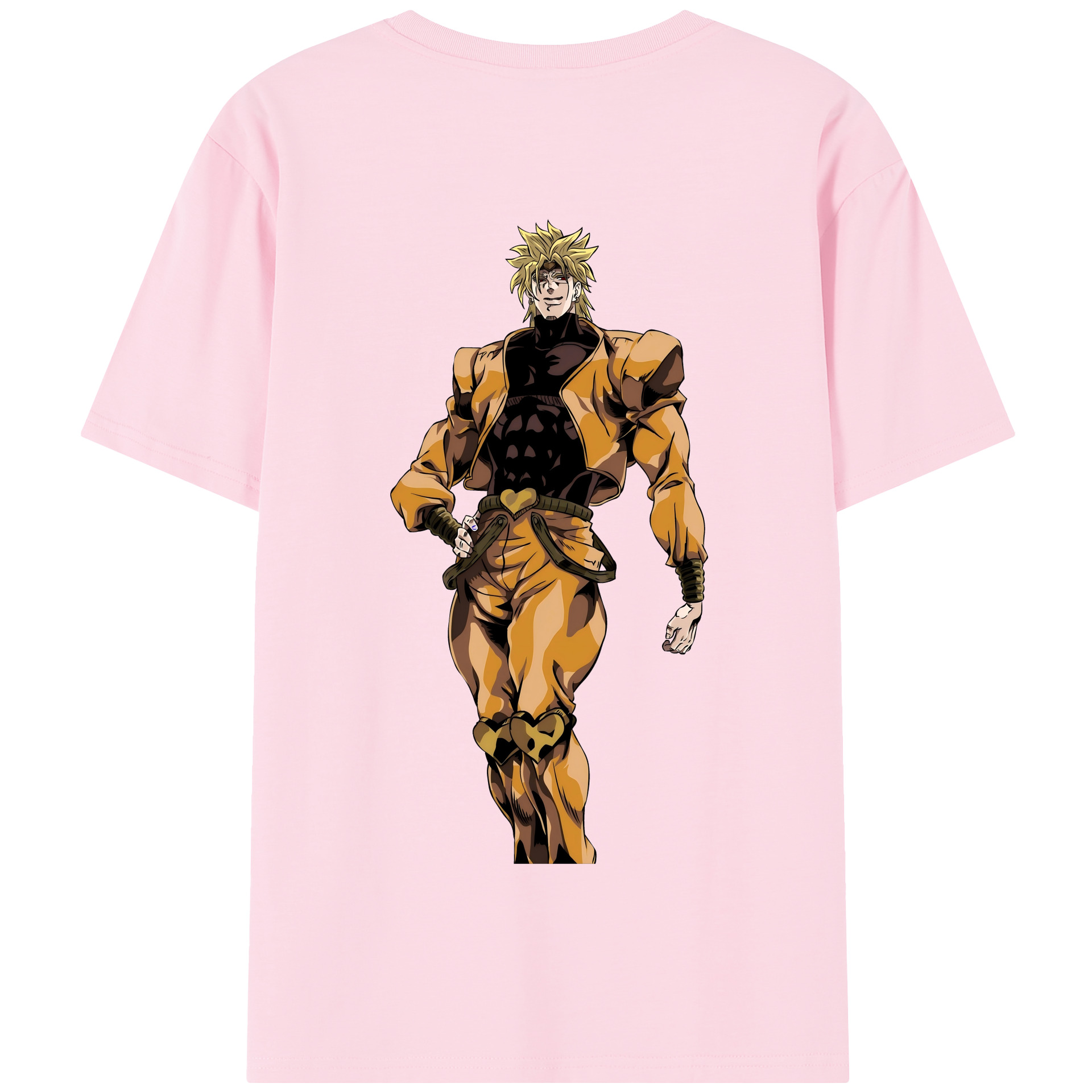（画像用） ジョジョの奇妙な冒険 ディオ?ブランドー JoJo's Bizarre Adventure Dio Brando 綿100％半袖Tシャツ（背面プリント）