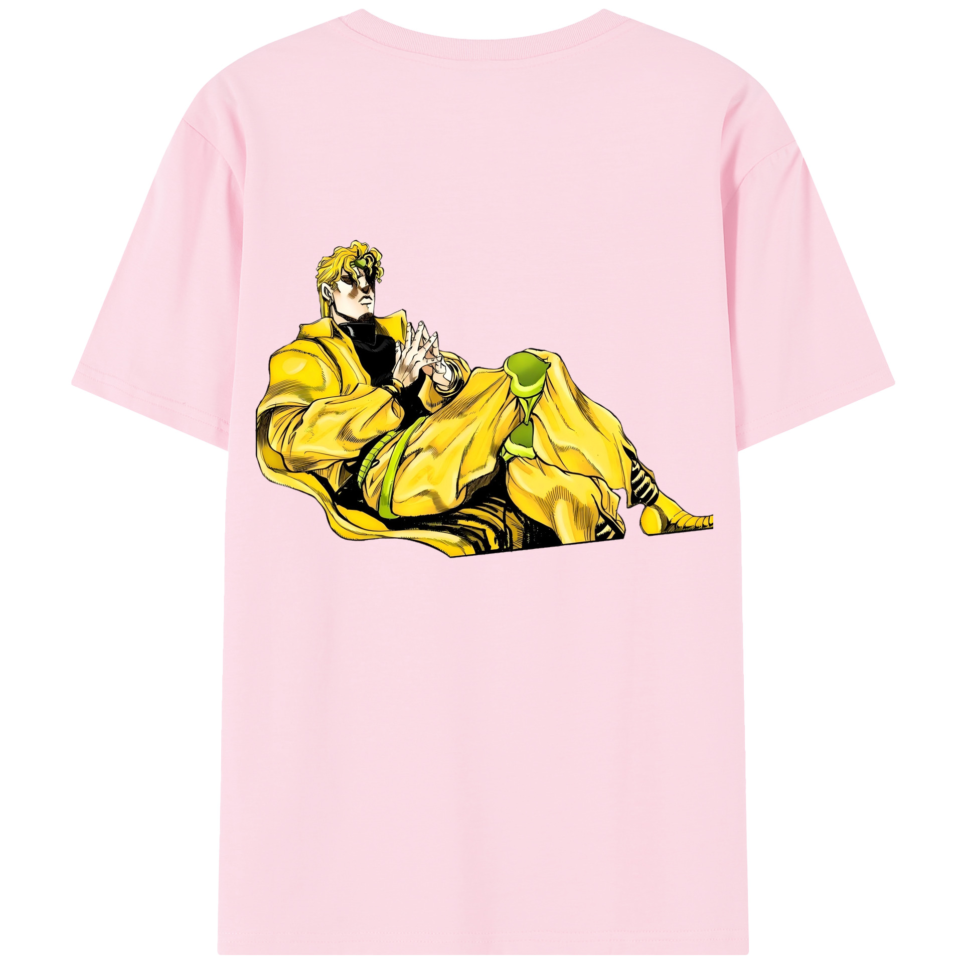 （画像用） ジョジョの奇妙な冒険 ディオ?ブランドー JoJo's Bizarre Adventure Dio Brando 綿100％半袖Tシャツ（背面プリント）