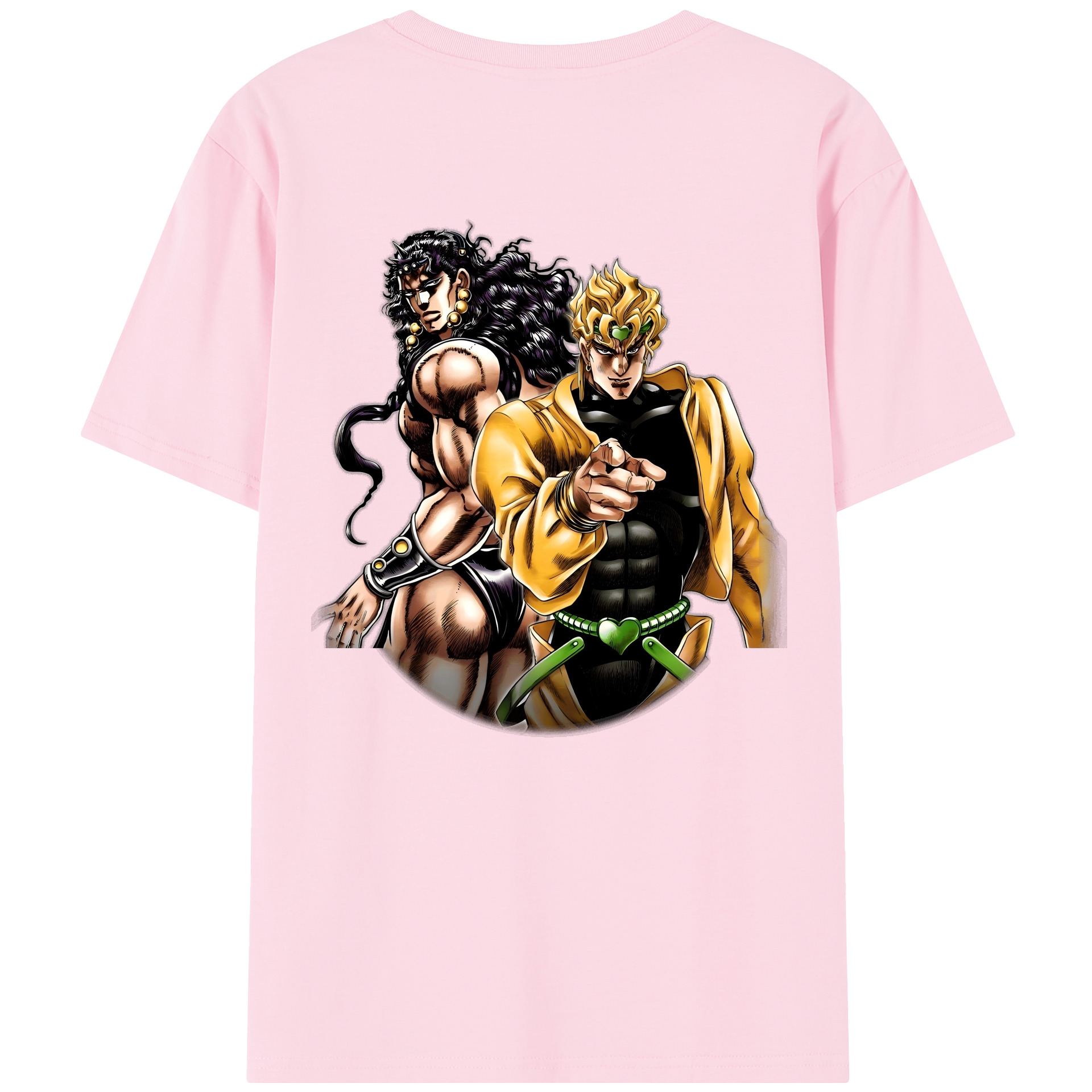 （画像用） ジョジョの奇妙な冒険 ディオ?ブランドー JoJo's Bizarre Adventure Dio Brando 綿100％半袖Tシャツ（背面プリント）