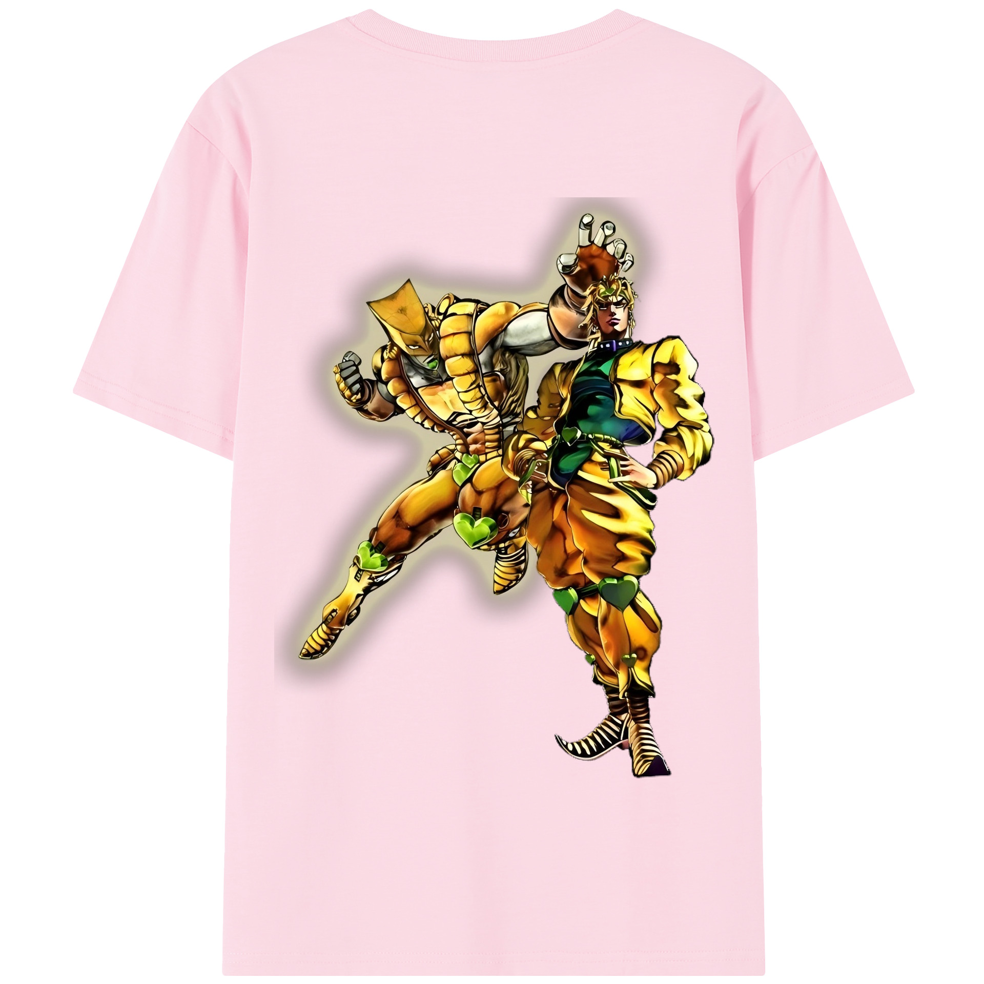 （画像用） ジョジョの奇妙な冒険 ディオ?ブランドー JoJo's Bizarre Adventure Dio Brando 綿100％半袖Tシャツ（背面プリント）