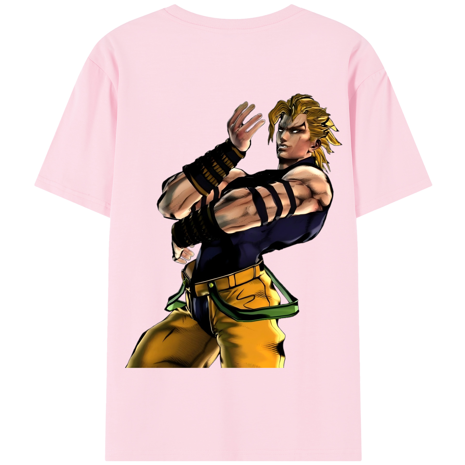 （画像用） ジョジョの奇妙な冒険 ディオ?ブランドー JoJo's Bizarre Adventure Dio Brando 綿100％半袖Tシャツ（背面プリント）