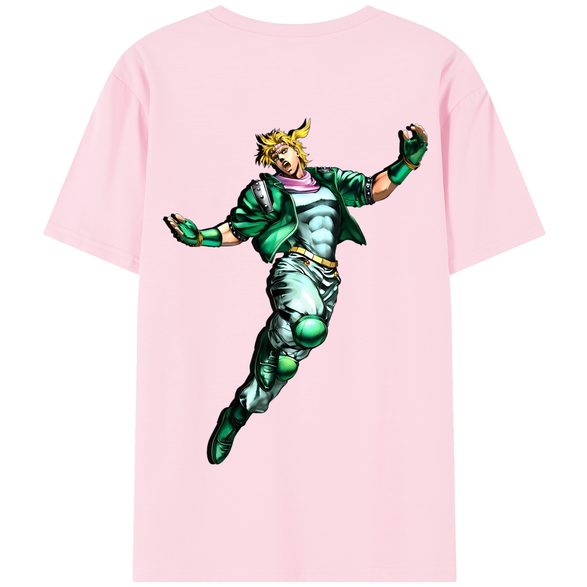 （画像用） ジョジョの奇妙な冒険 ディオ?ブランドー JoJo's Bizarre Adventure Dio Brando 綿100％半袖Tシャツ（背面プリント）