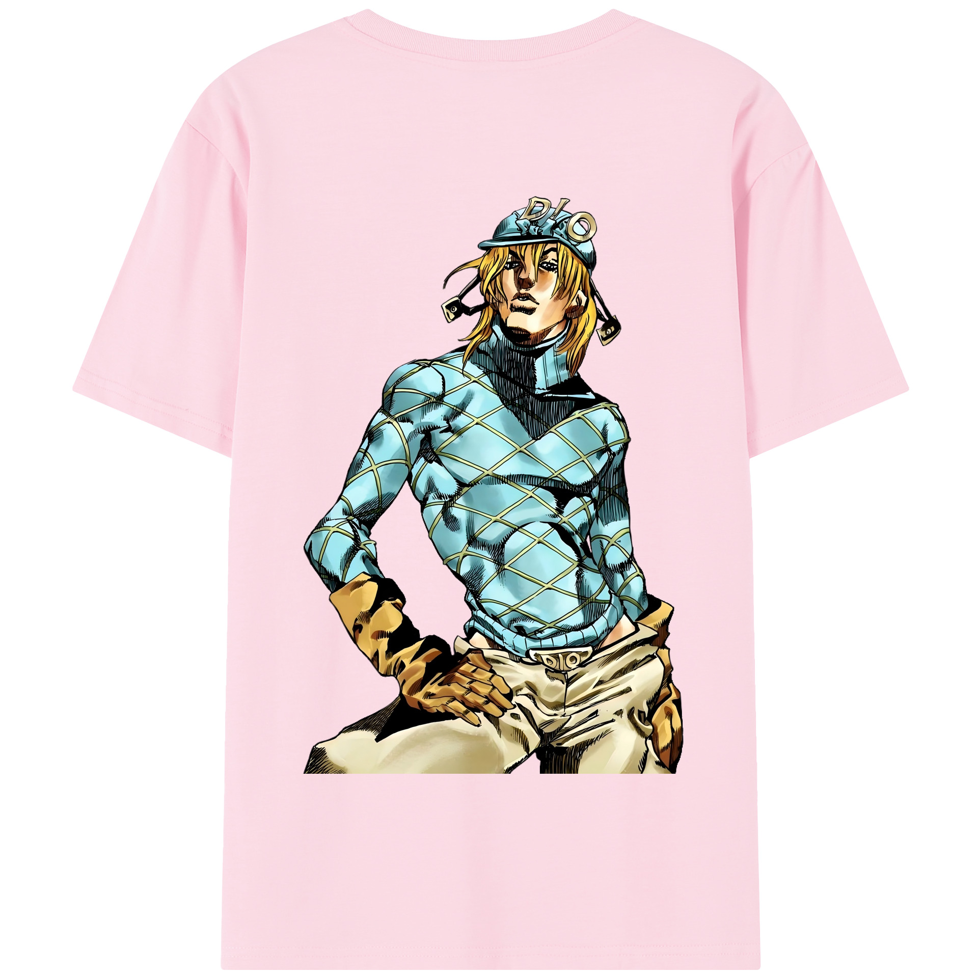 （画像用） ジョジョの奇妙な冒険 ディオ?ブランドー JoJo's Bizarre Adventure Dio Brando 綿100％半袖Tシャツ（背面プリント）
