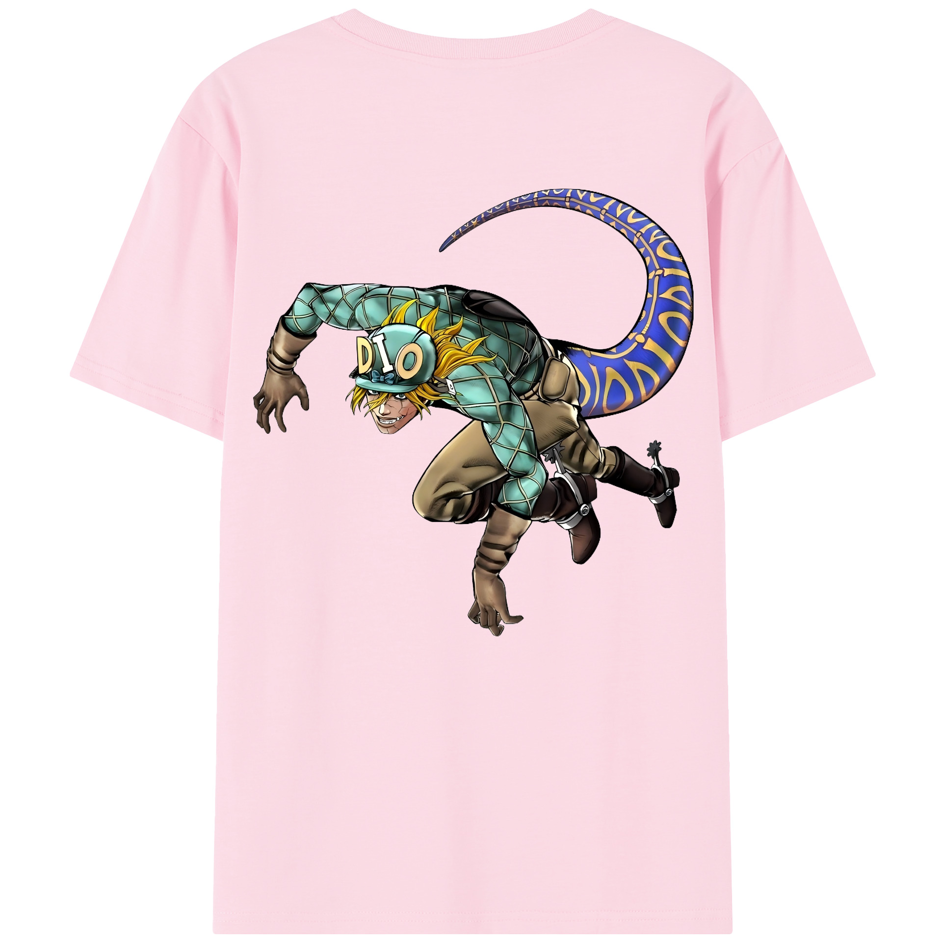 （画像用） ジョジョの奇妙な冒険 ディオ?ブランドー JoJo's Bizarre Adventure Dio Brando 綿100％半袖Tシャツ（背面プリント）