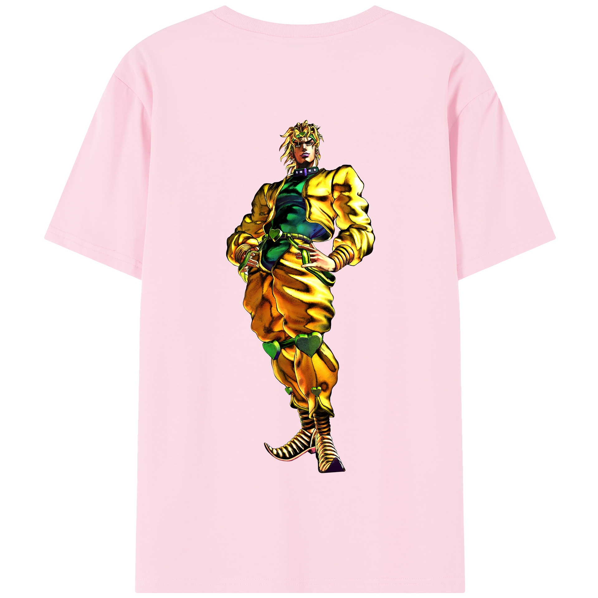 （画像用） ジョジョの奇妙な冒険 ディオ?ブランドー JoJo's Bizarre Adventure Dio Brando 綿100％半袖Tシャツ（背面プリント）