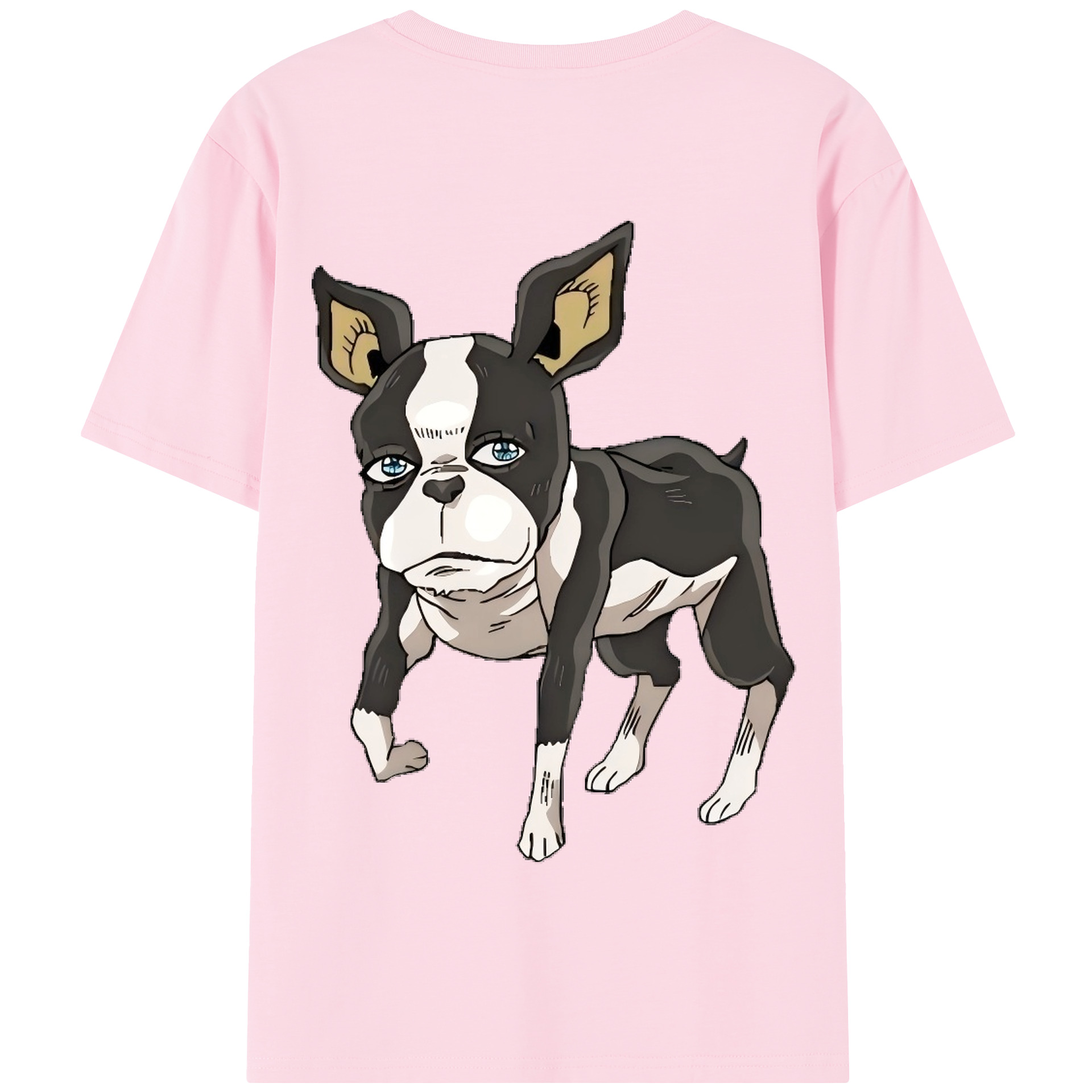 （画像用） ジョジョの奇妙な冒険 イギー JoJo's Bizarre Adventure Iggy 綿100％半袖Tシャツ（背面プリント）