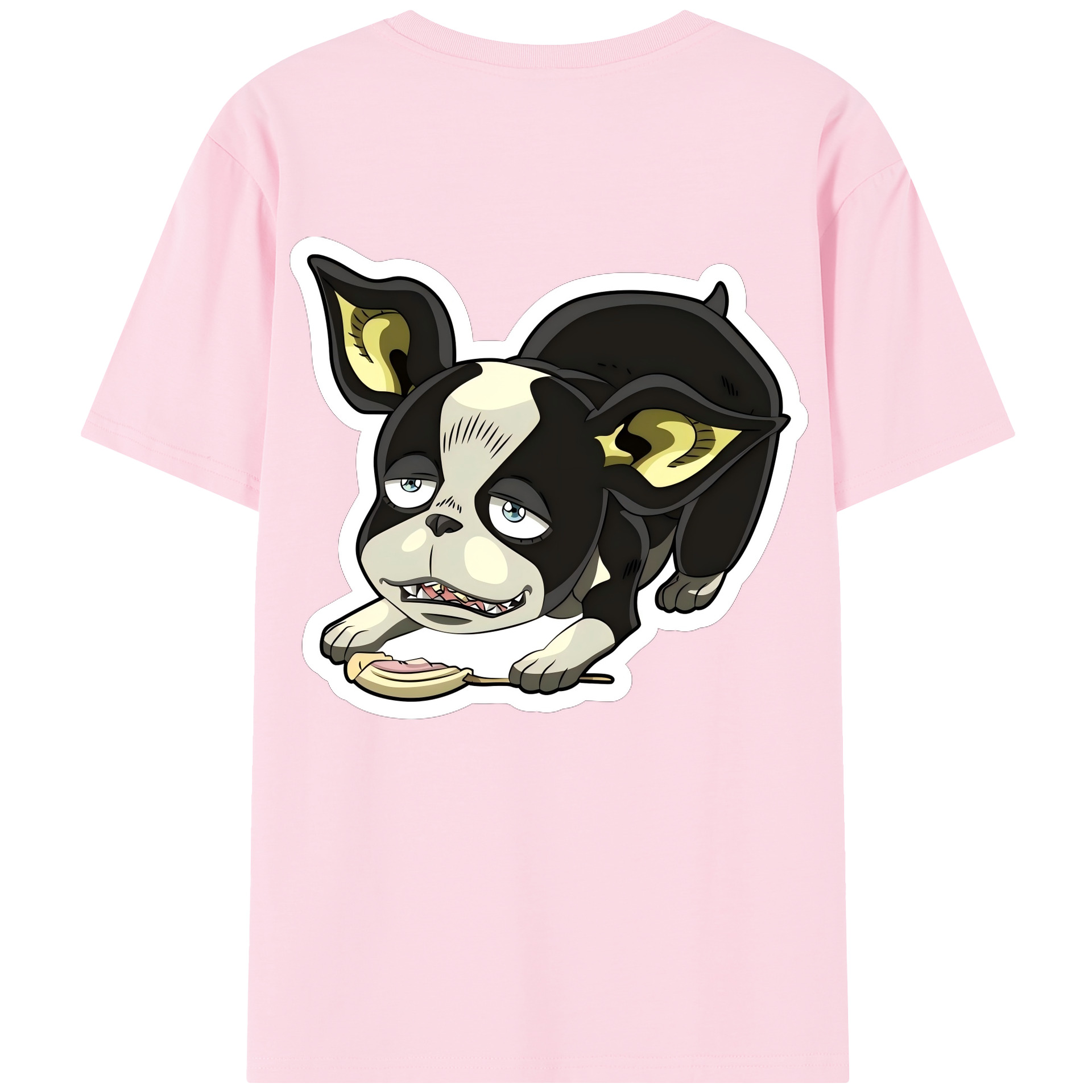 （画像用） ジョジョの奇妙な冒険 イギー JoJo's Bizarre Adventure Iggy 綿100％半袖Tシャツ（背面プリント）