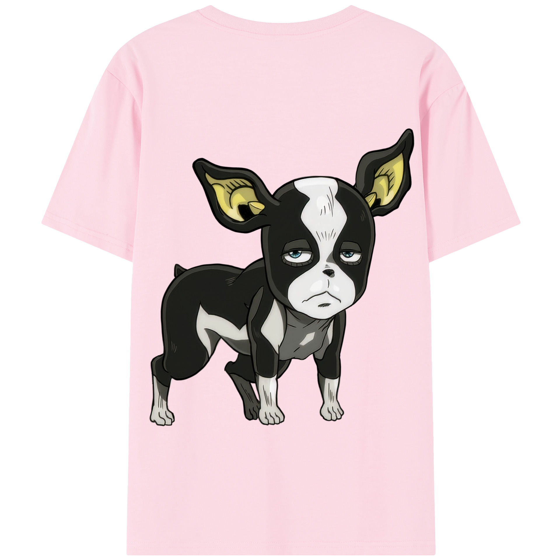 （画像用） ジョジョの奇妙な冒険 イギー JoJo's Bizarre Adventure Iggy 綿100％半袖Tシャツ（背面プリント）