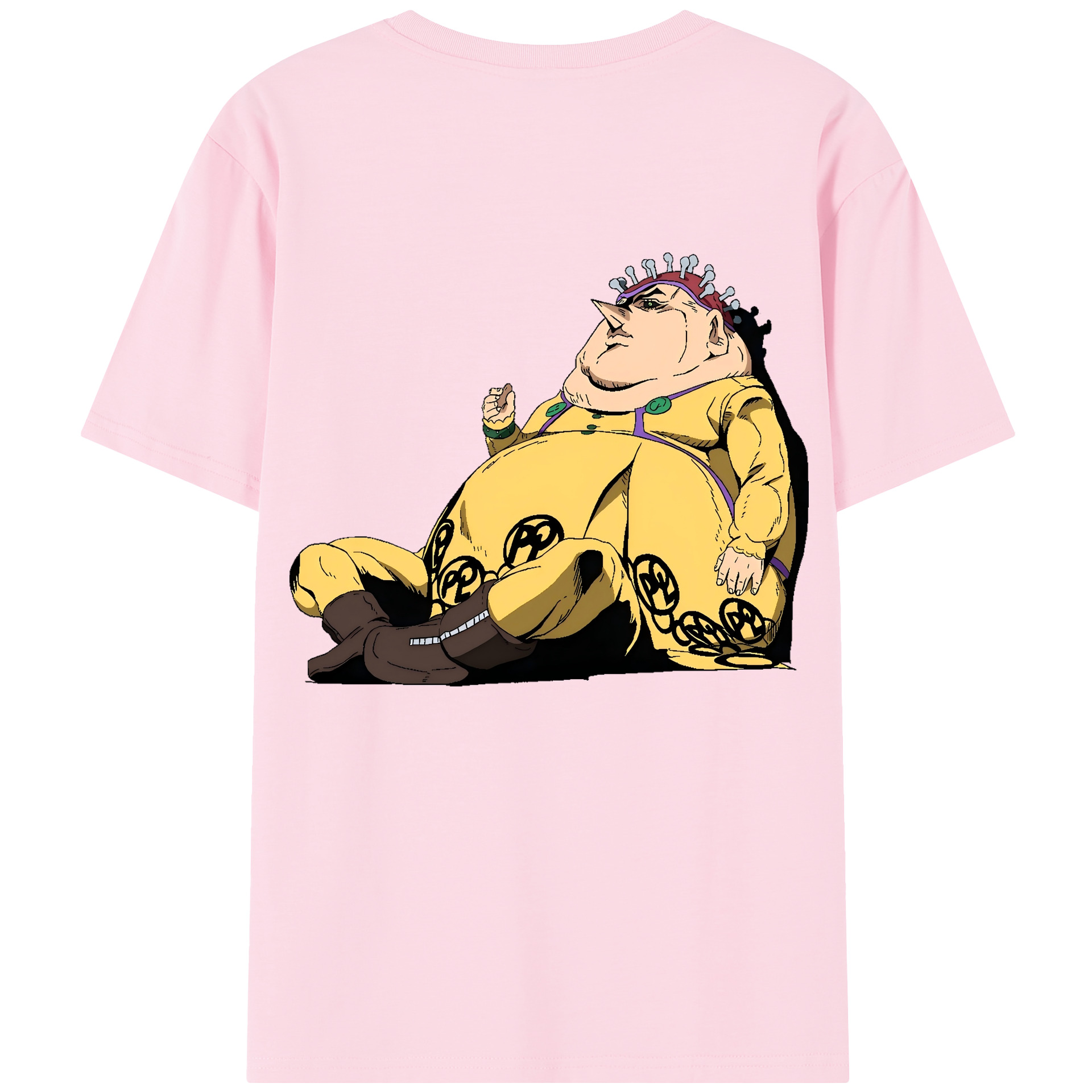 （画像用） ジョジョの奇妙な冒険 ポルポ JoJo's Bizarre Adventure Polpo 綿100％半袖Tシャツ（背面プリント）