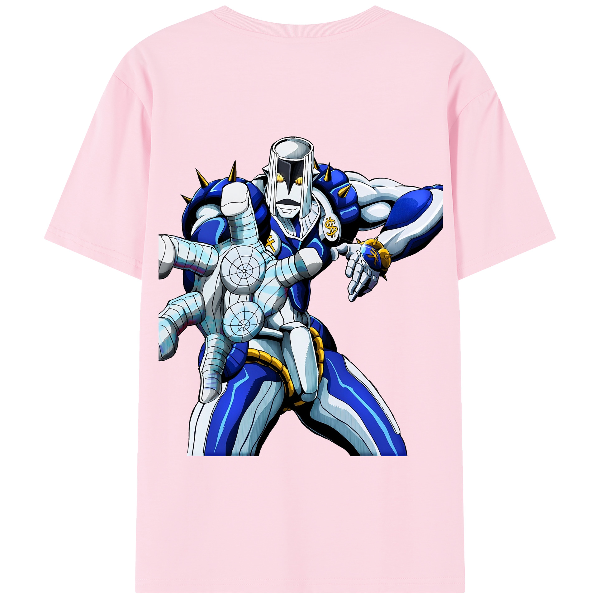 （画像用） ジョジョの奇妙な冒険 虹村億泰 にじむら おくやす JoJo's Bizarre Adventure Nijimura Okuyasu 綿100％半袖Tシャツ（背面プリント）
