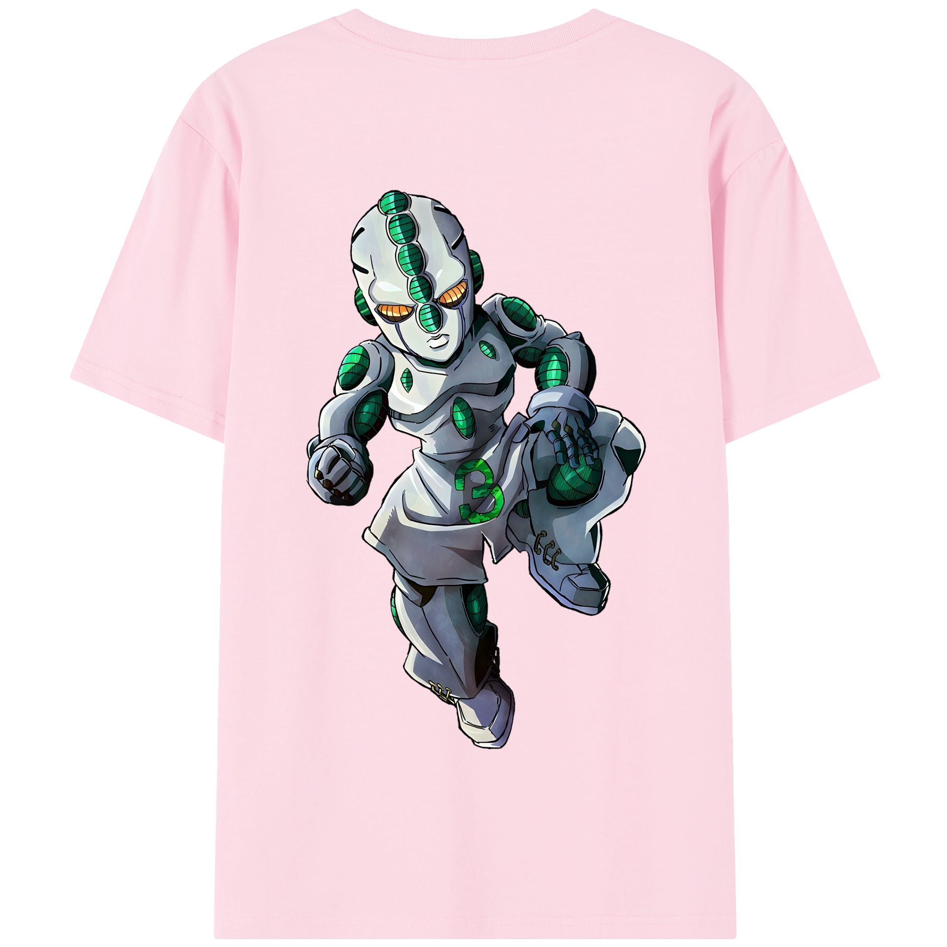 （画像用） ジョジョの奇妙な冒険 広瀨康一 JoJo's Bizarre Adventure Hirose Koichi 綿100％半袖Tシャツ（背面プリント）