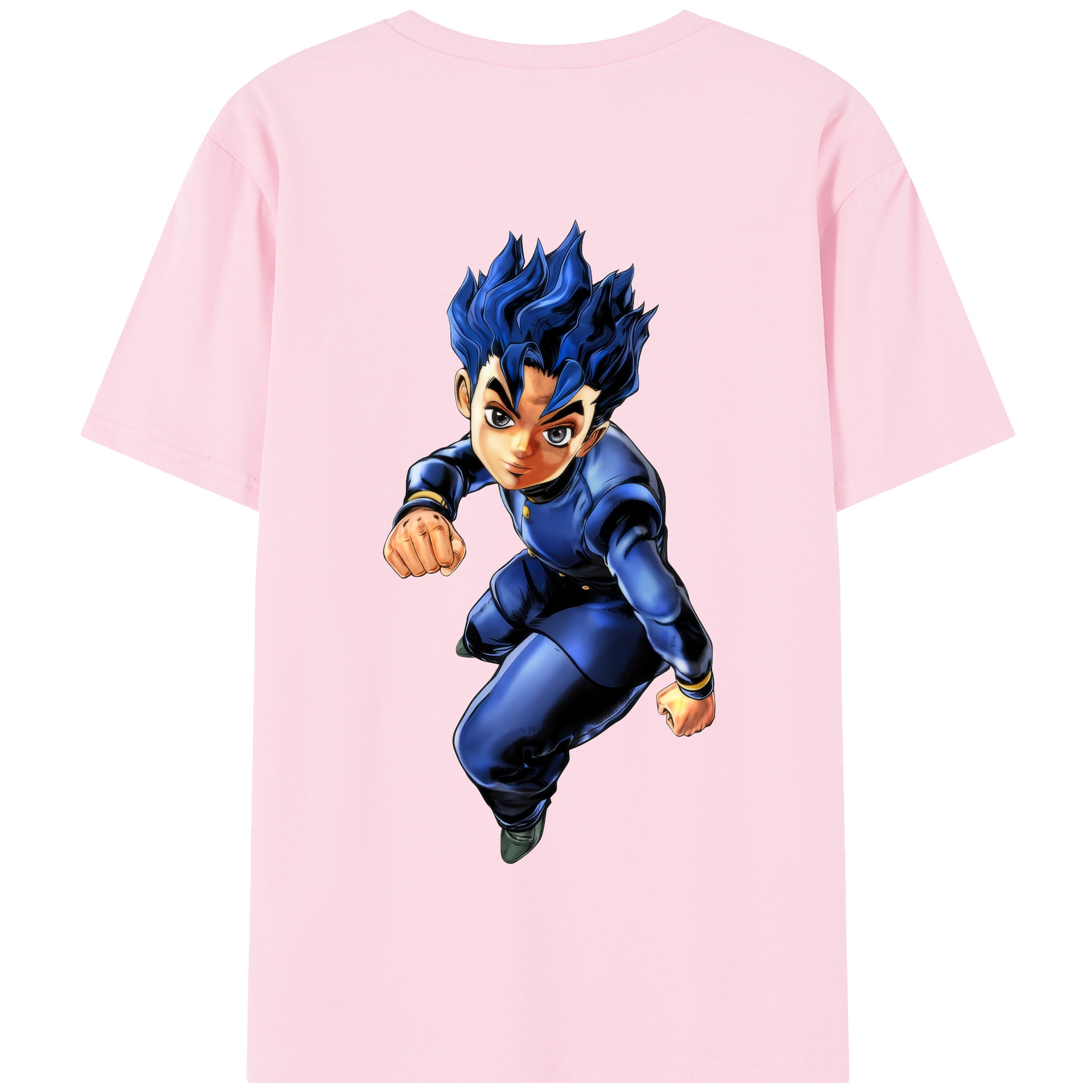 （画像用） ジョジョの奇妙な冒険 広瀨康一 JoJo's Bizarre Adventure Hirose Koichi 綿100％半袖Tシャツ（背面プリント）