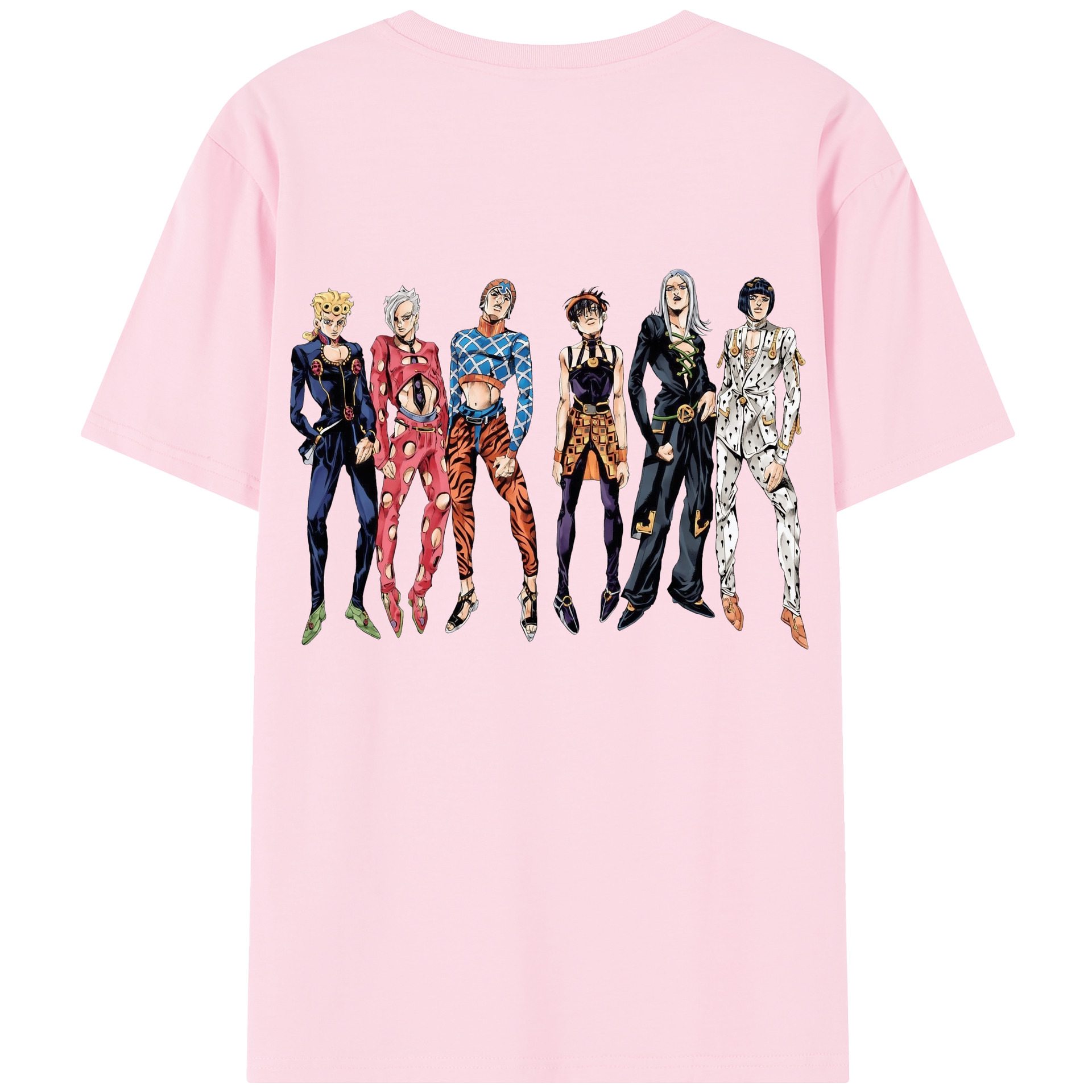 （画像用） ジョジョの奇妙な冒険 JoJo's Bizarre Adventure 綿100％半袖Tシャツ（背面プリント）