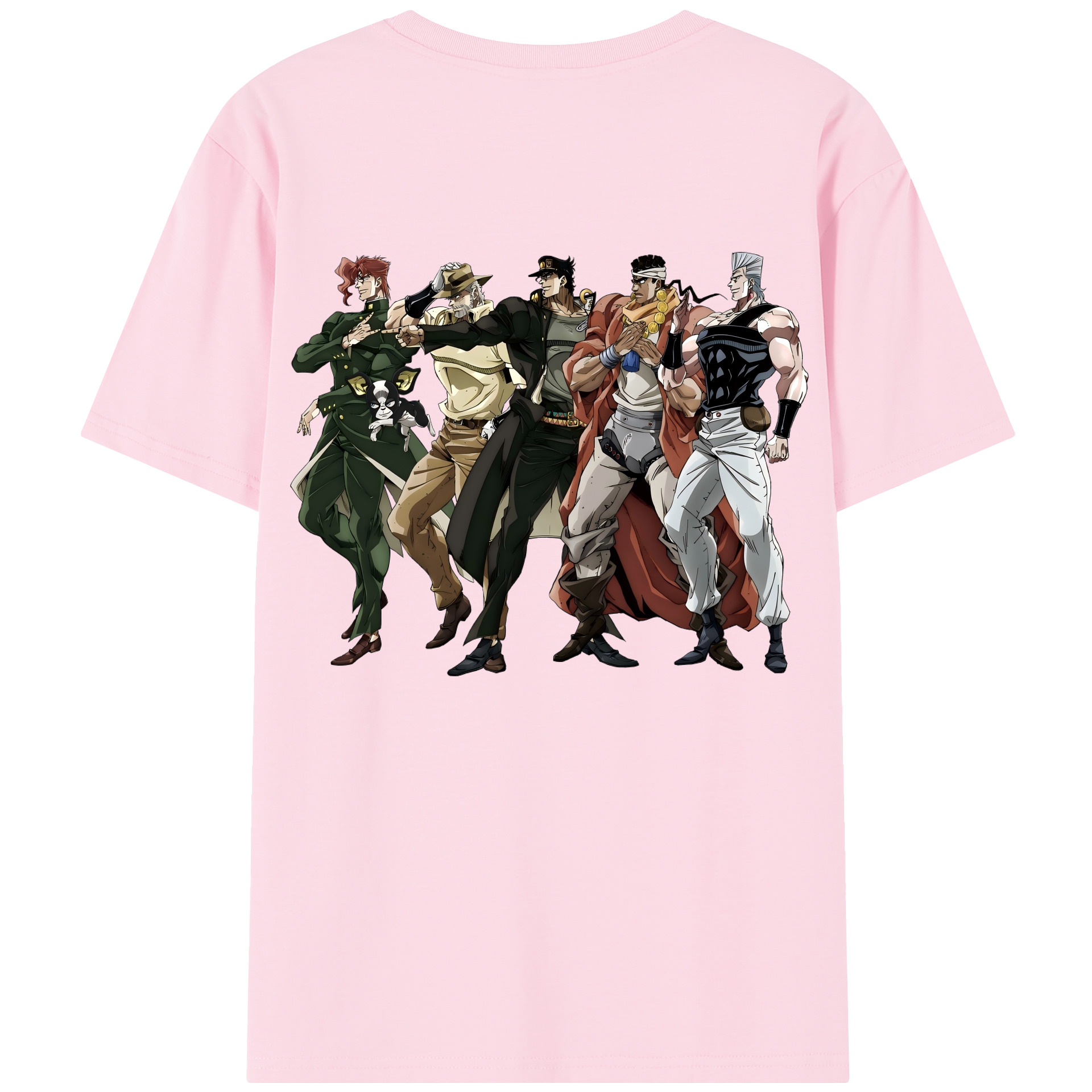 （画像用） ジョジョの奇妙な冒険 JoJo's Bizarre Adventure 綿100％半袖Tシャツ（背面プリント）