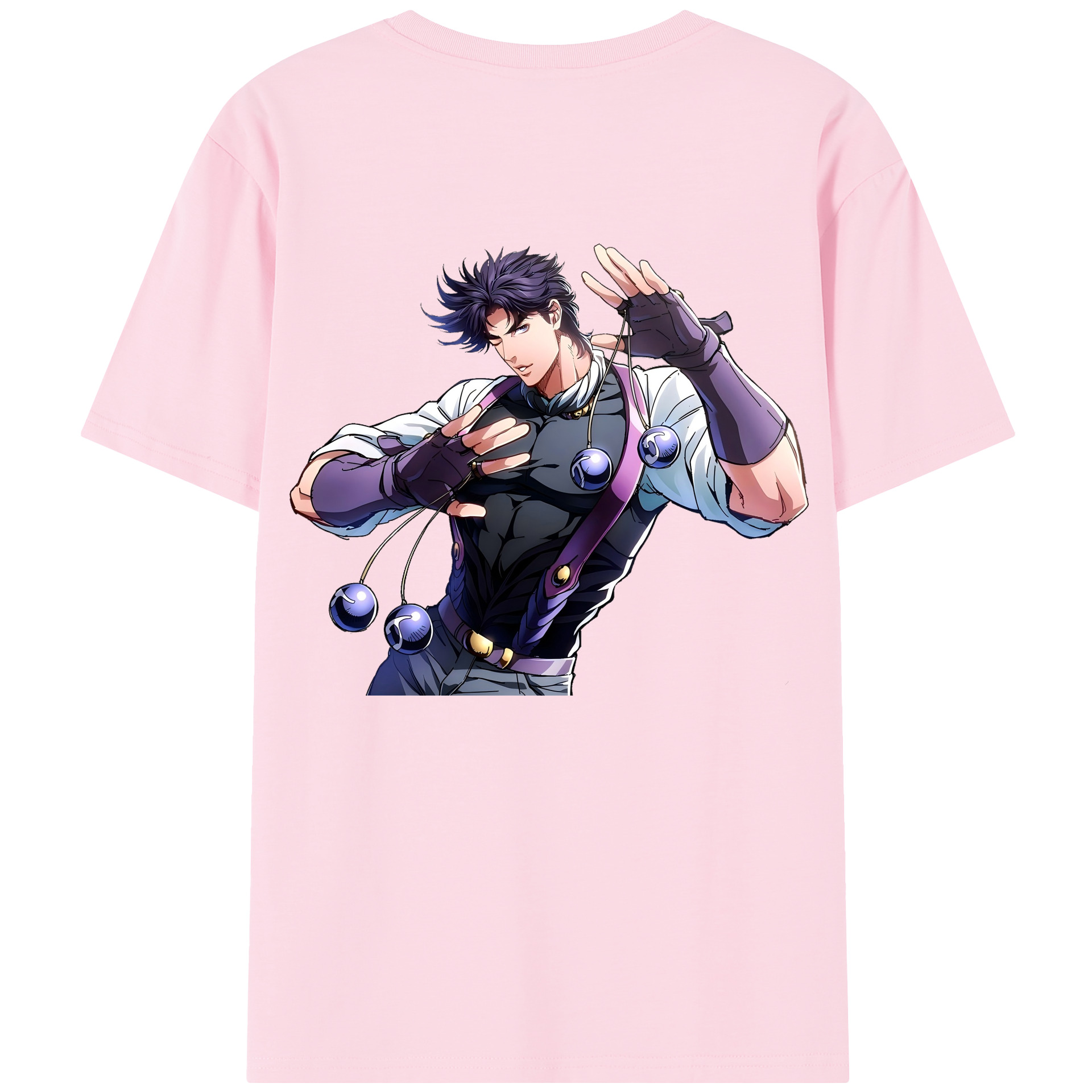 （画像用） ジョジョの奇妙な冒険 JoJo's Bizarre Adventure 綿100％半袖Tシャツ（背面プリント）
