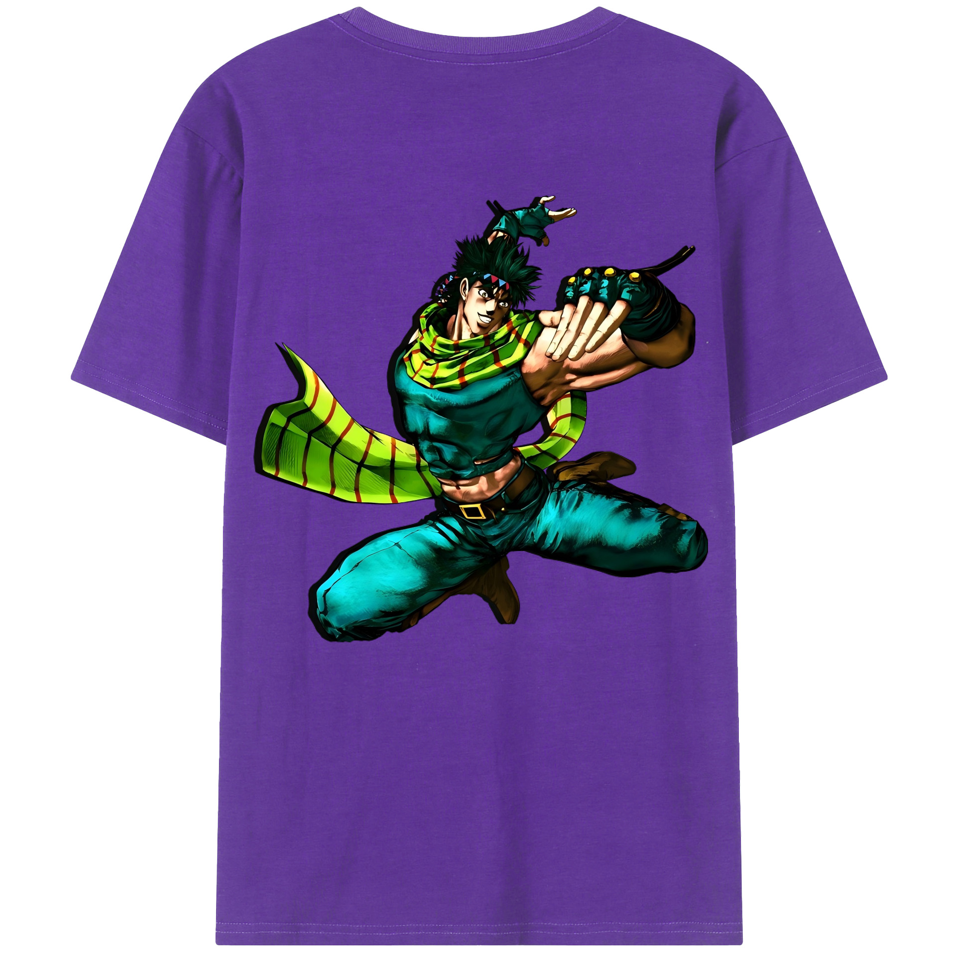 （画像用） ジョジョの奇妙な冒険 ジョセフ?ジョースター JoJo's Bizarre Adventure Joseph Joestar 綿100％半袖Tシャツ（背面プリント）