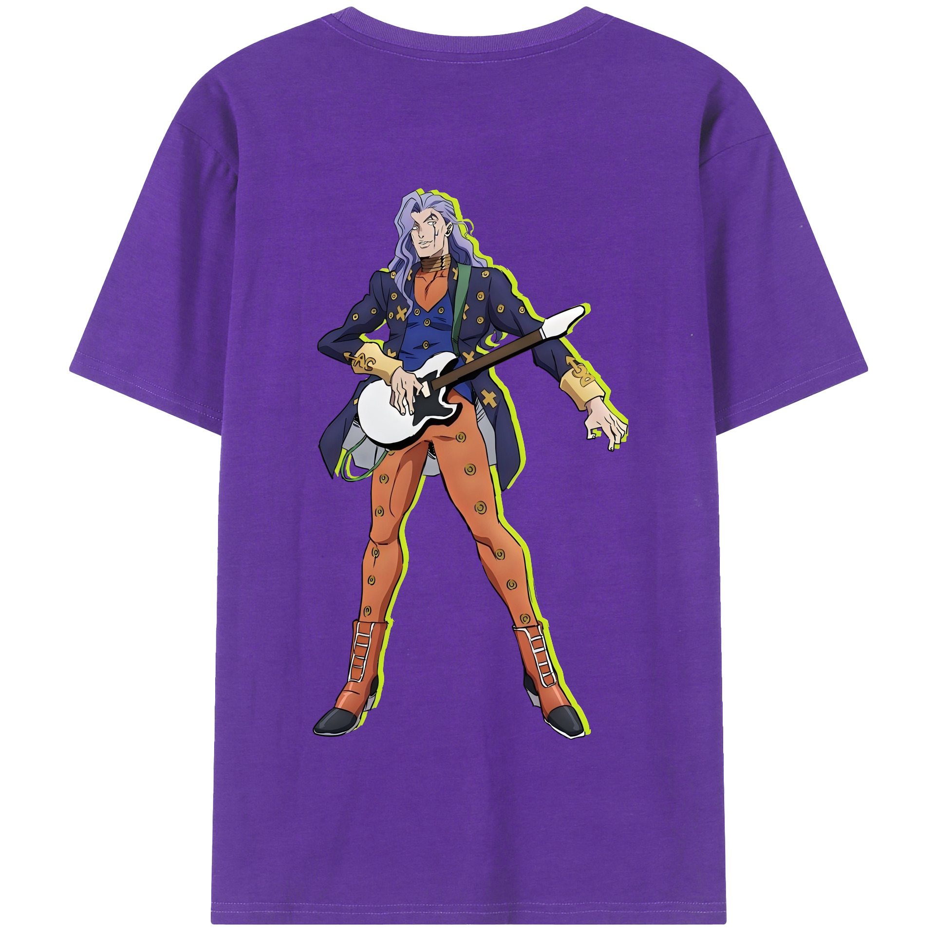 （画像用） ジョジョの奇妙な冒険 おといし あきら JoJo's Bizarre Adventure Akira Otoishi 綿100％半袖Tシャツ（背面プリント）