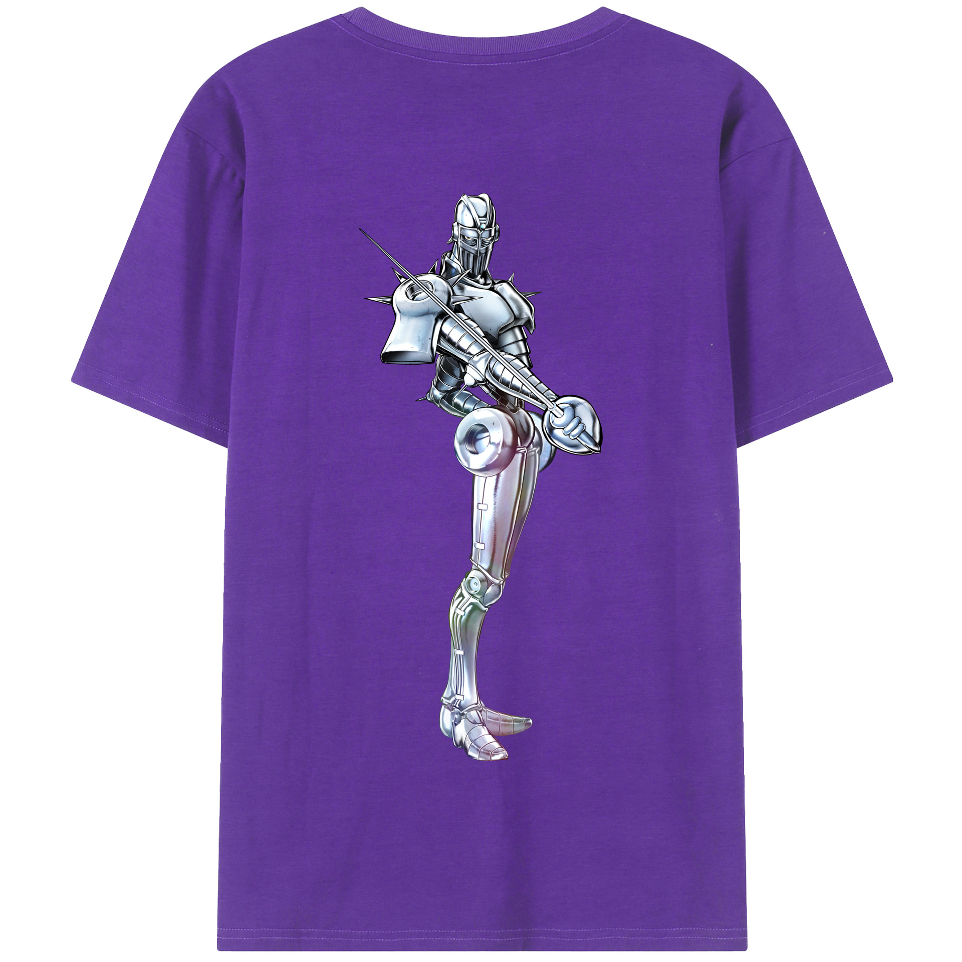 （画像用） ジョジョの奇妙な冒険 ジャン＝ピエール?ポルナレフ JoJo's Bizarre Adventure Jan Pierre Polnareff 綿100％半袖Tシャツ（背面プリント）