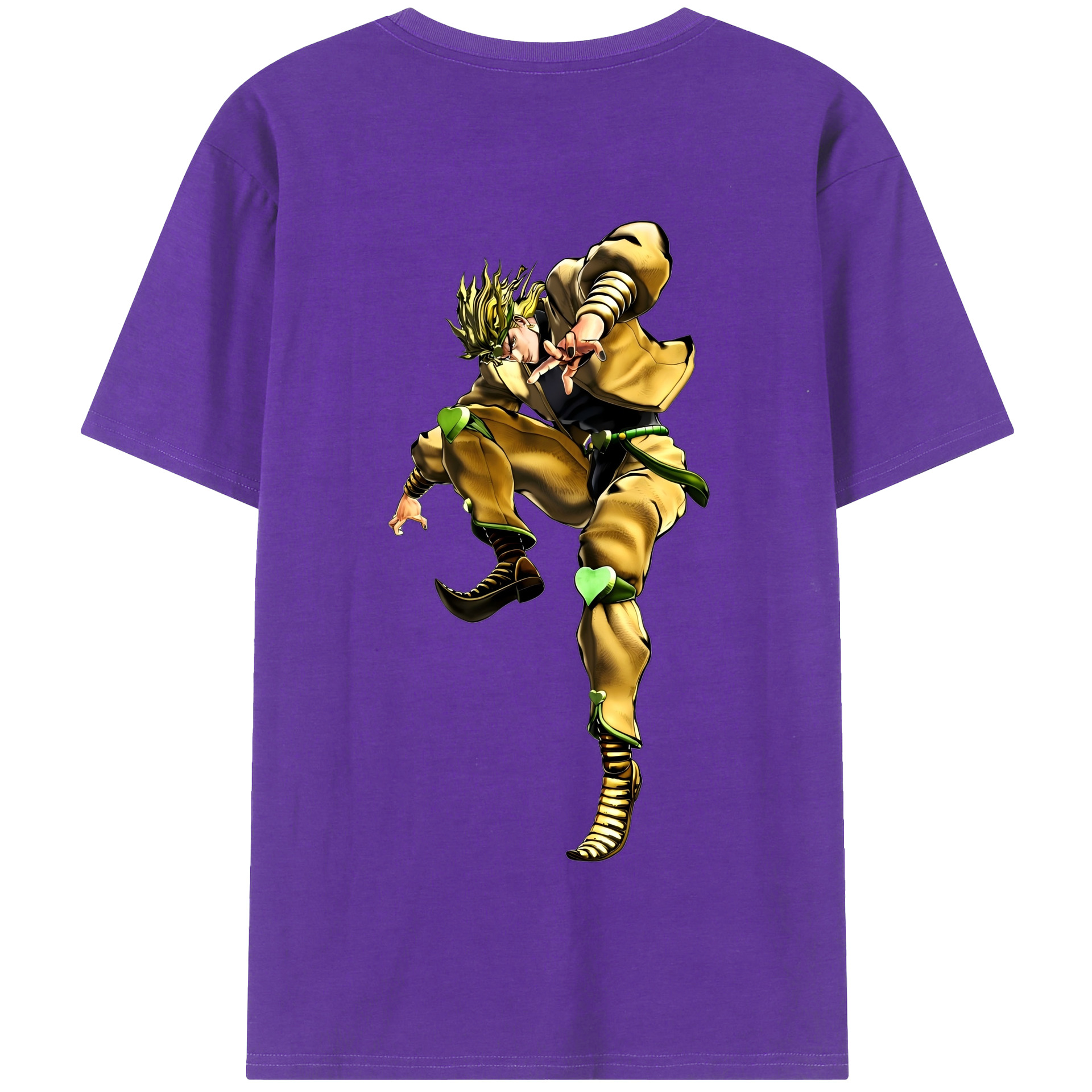 （画像用） ジョジョの奇妙な冒険 ディオ?ブランドー JoJo's Bizarre Adventure Dio Brando 綿100％半袖Tシャツ（背面プリント）