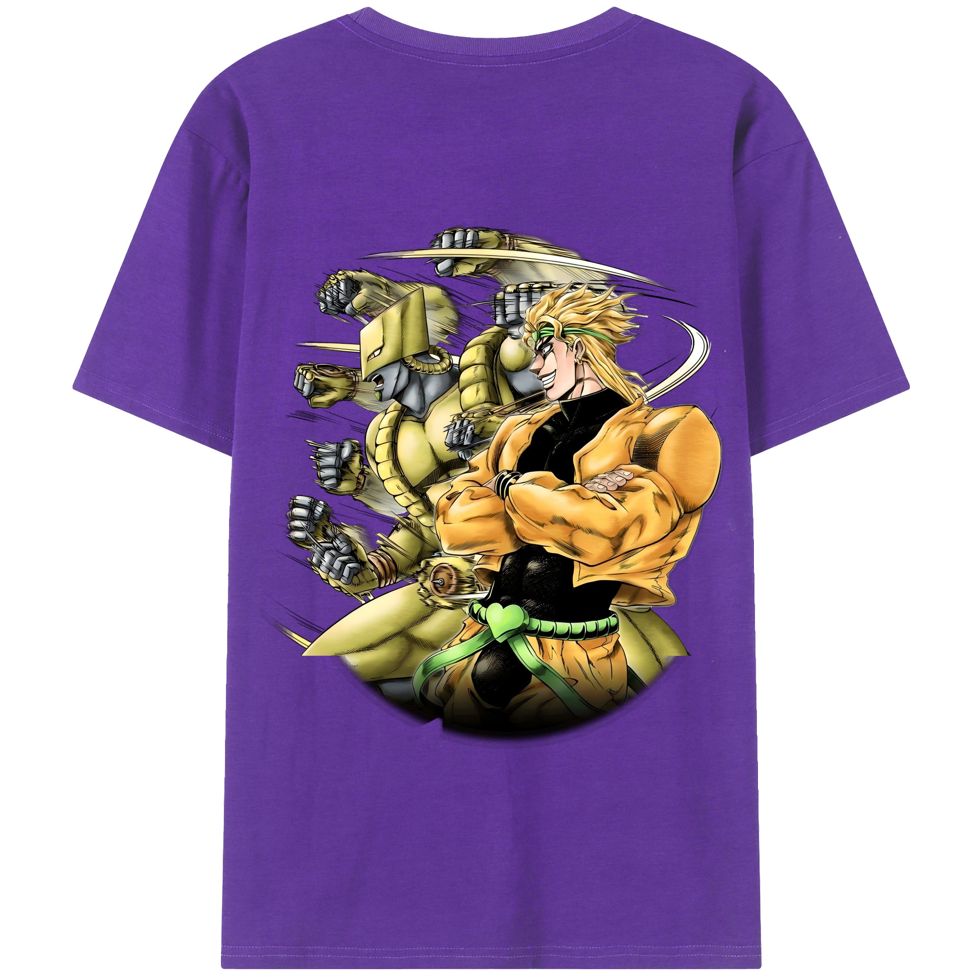 （画像用） ジョジョの奇妙な冒険 ディオ?ブランドー JoJo's Bizarre Adventure Dio Brando 綿100％半袖Tシャツ（背面プリント）