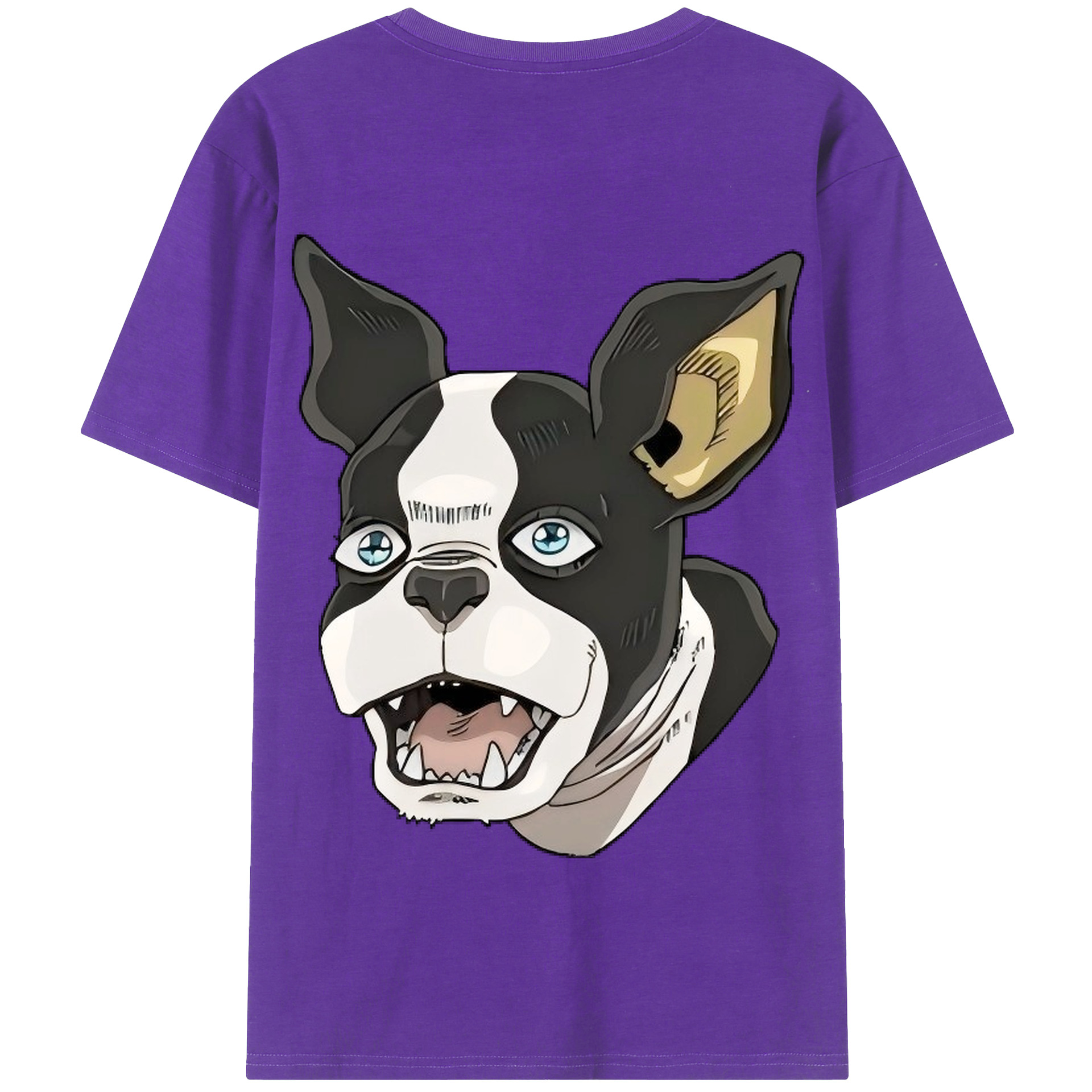 （画像用） ジョジョの奇妙な冒険 イギー JoJo's Bizarre Adventure Iggy 綿100％半袖Tシャツ（背面プリント）