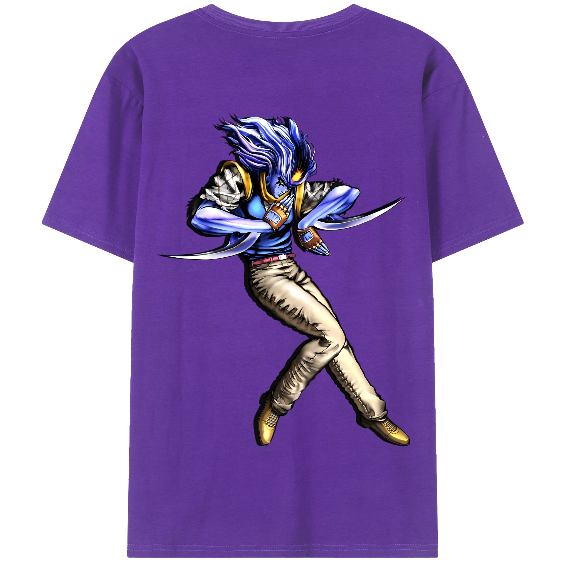 （画像用） ジョジョの奇妙な冒険 JoJo's Bizarre Adventure 綿100％半袖Tシャツ（背面プリント）