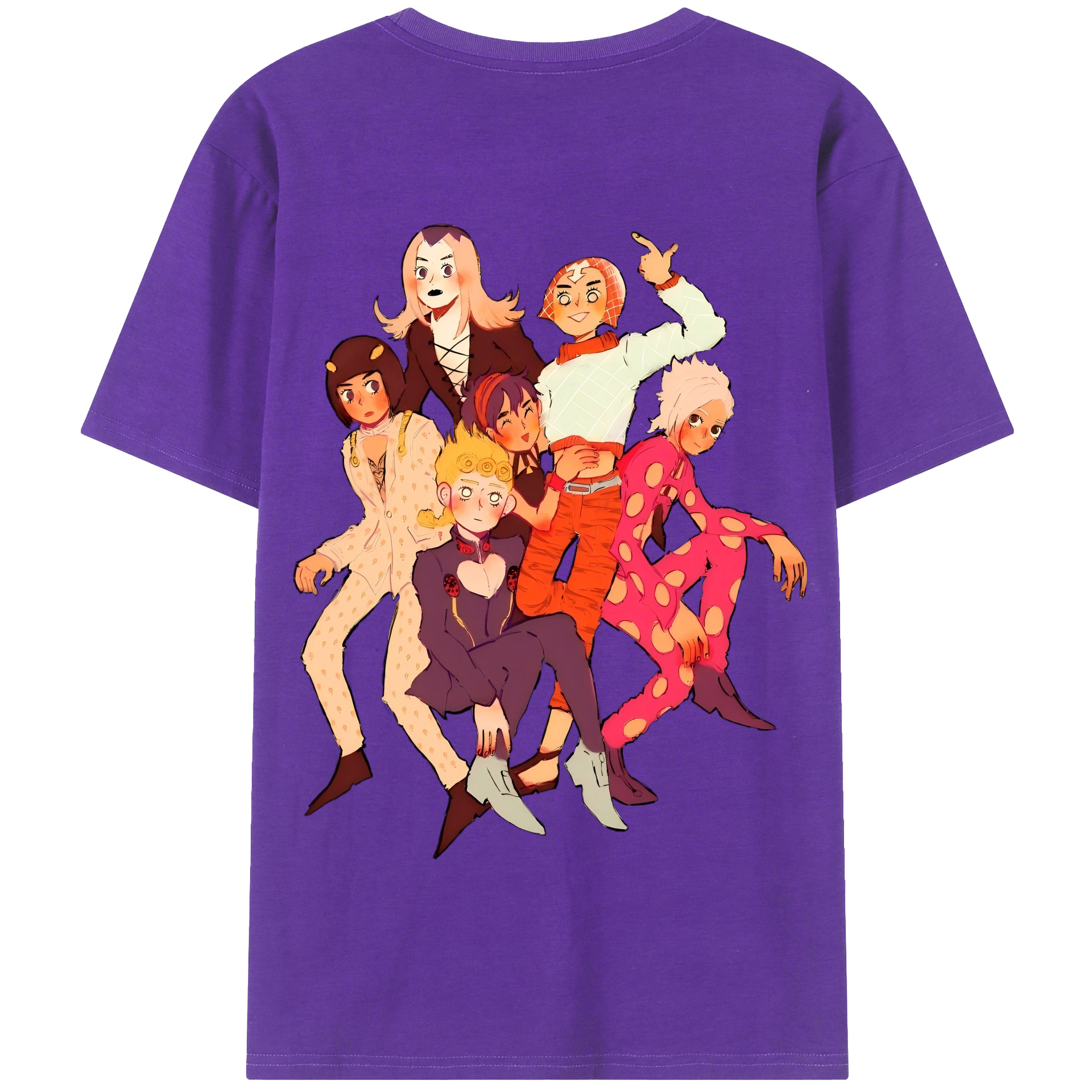 （画像用） ジョジョの奇妙な冒険 JoJo's Bizarre Adventure 綿100％半袖Tシャツ（背面プリント）