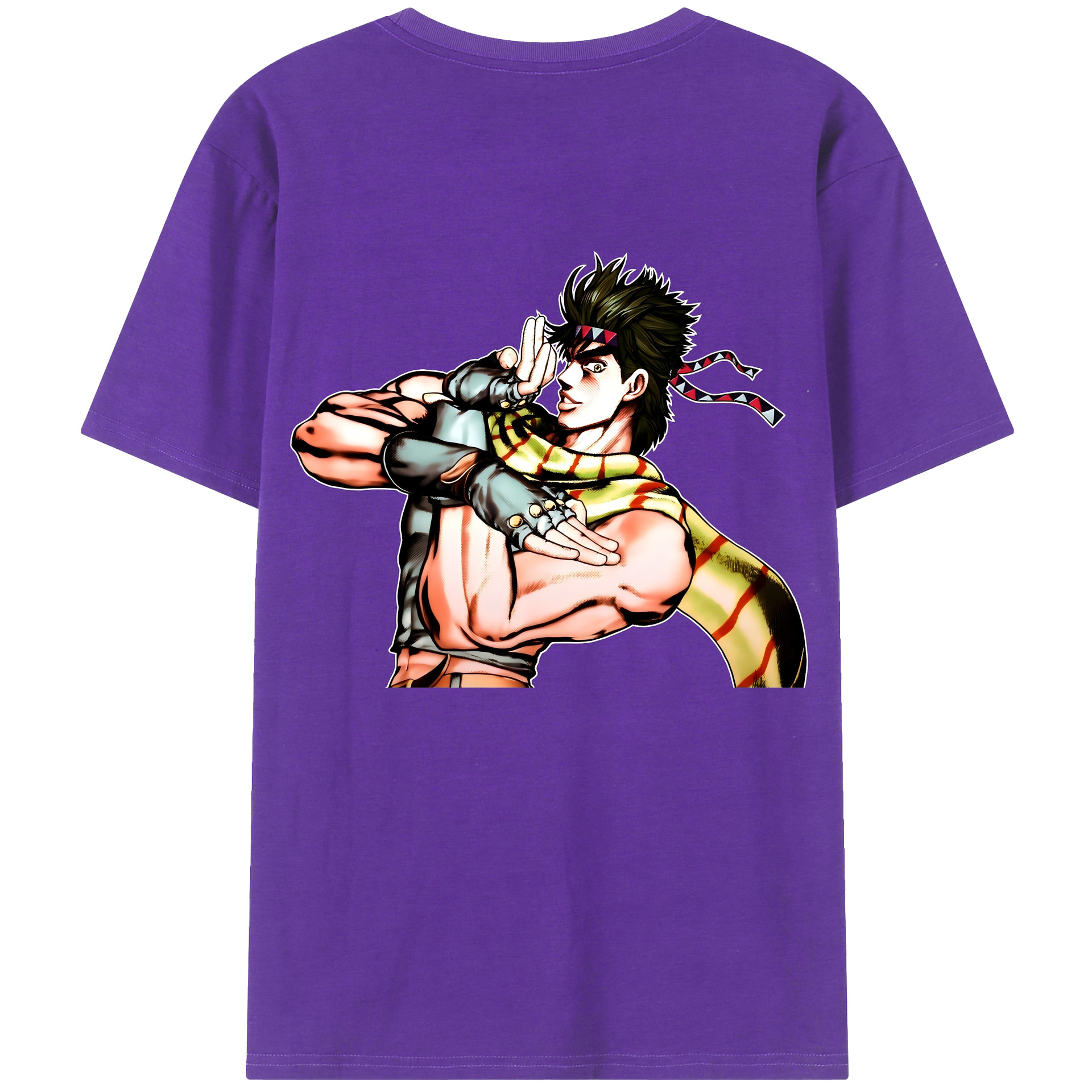 （画像用） ジョジョの奇妙な冒険 ジョセフ?ジョースター JoJo's Bizarre Adventure Joseph Joestar 綿100％半袖Tシャツ（背面プリント）