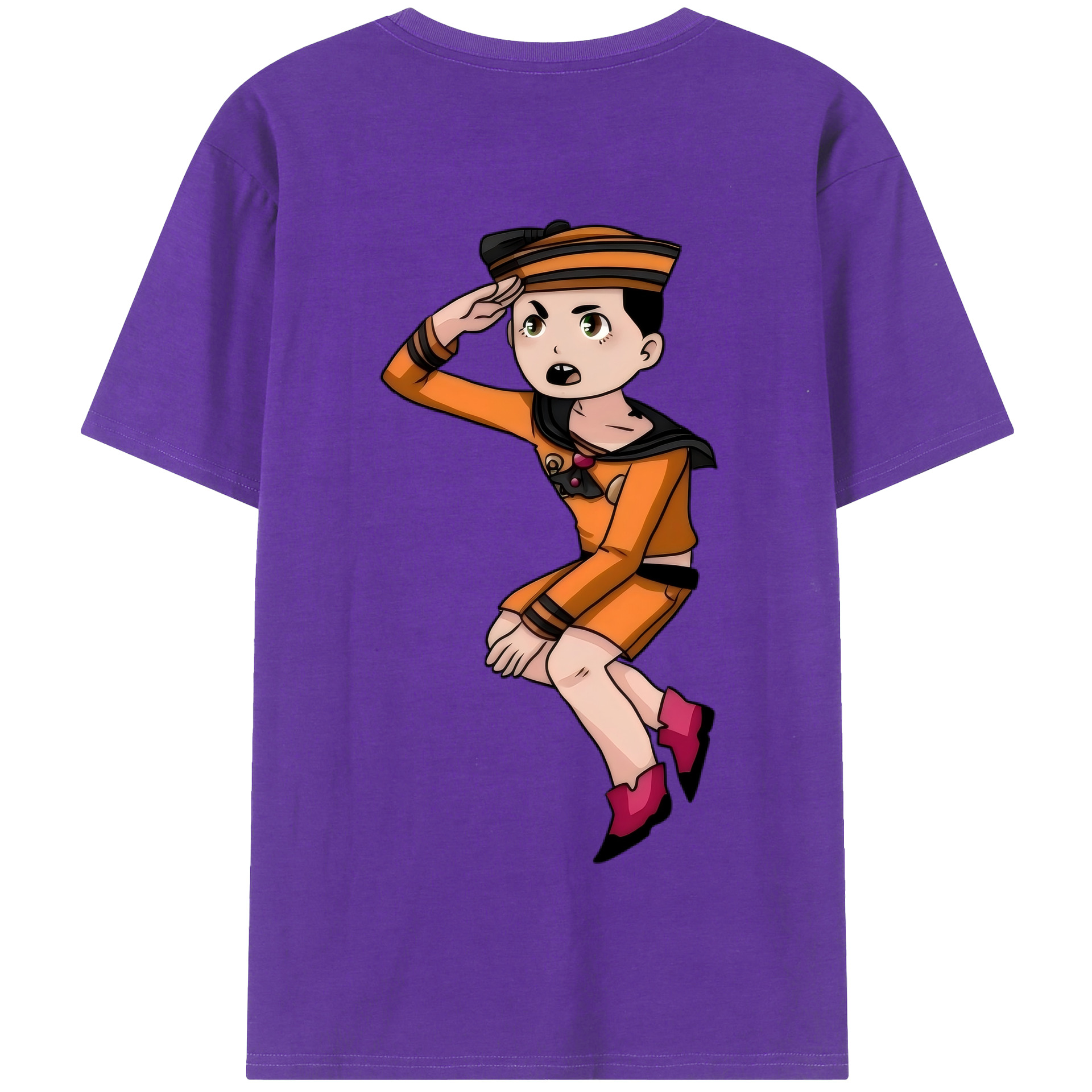 （画像用） ジョジョの奇妙な冒険 東方定助 JoJo's Bizarre Adventure Higashikata Josuke 綿100％半袖Tシャツ（背面プリント）