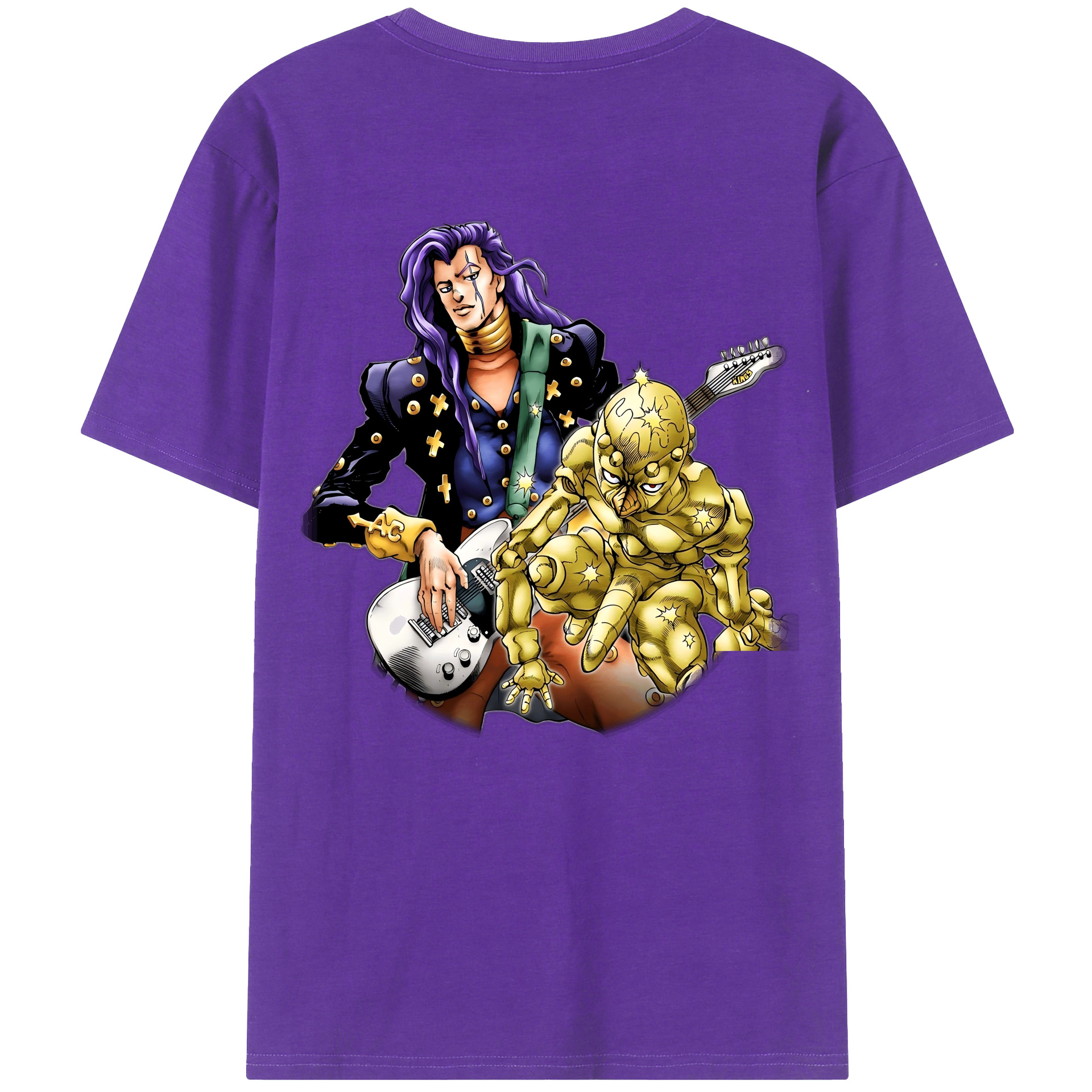 （画像用） ジョジョの奇妙な冒険 おといし あきら JoJo's Bizarre Adventure Akira Otoishi 綿100％半袖Tシャツ（背面プリント）