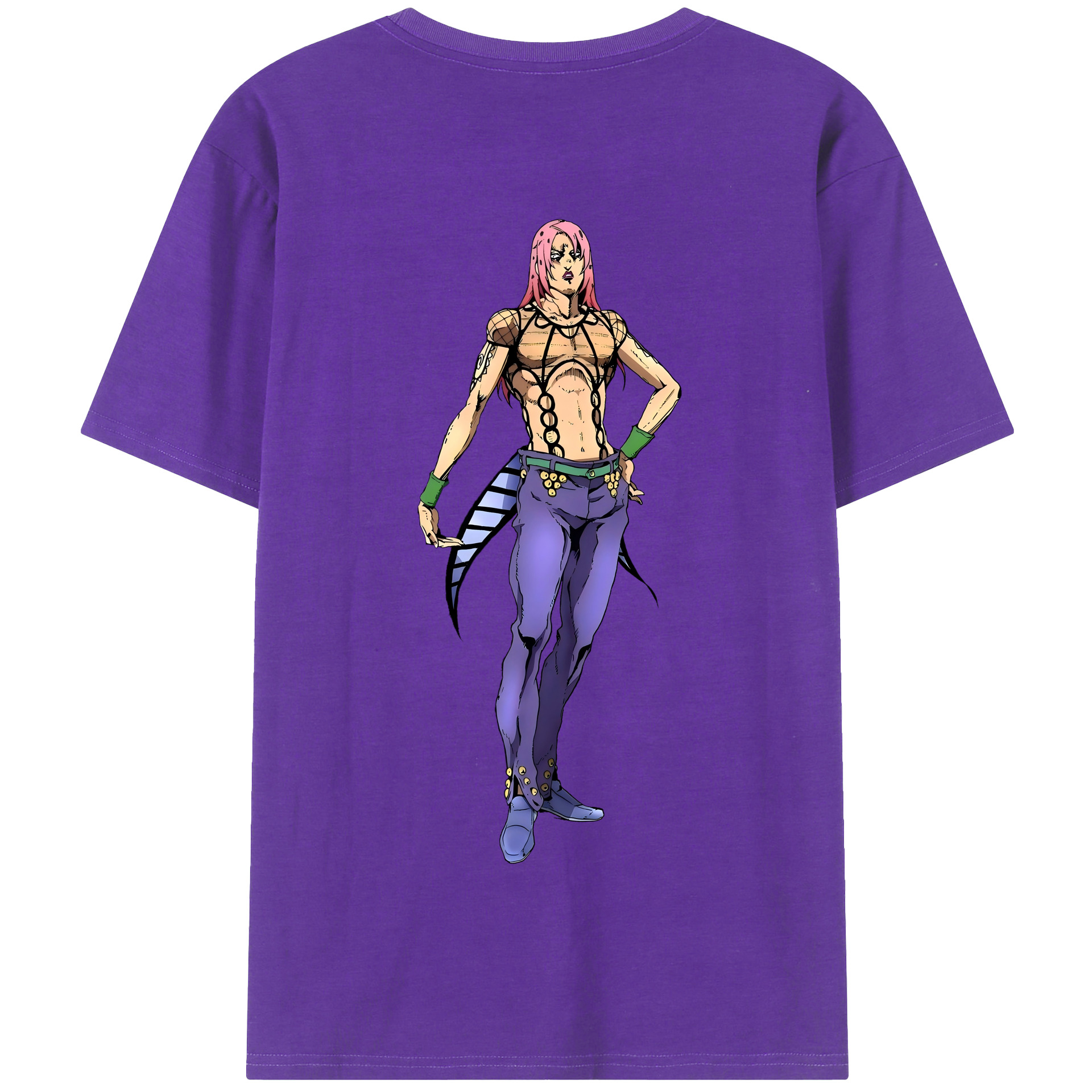 （画像用） ジョジョの奇妙な冒険 ビネガー?ドッピオ JoJo's Bizarre Adventure Vinegar Doppio 綿100％半袖Tシャツ（背面プリント）