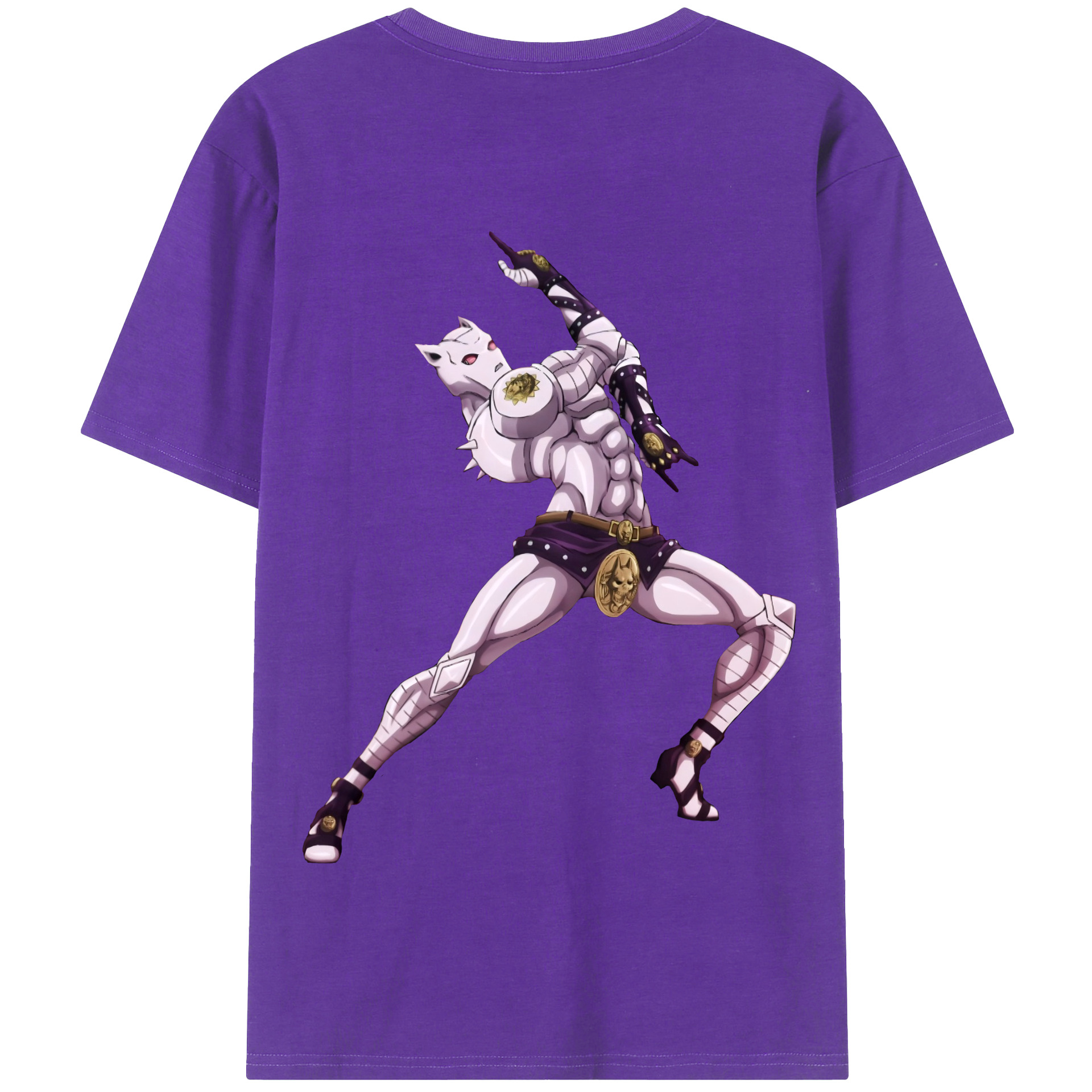 （画像用） ジョジョの奇妙な冒険 きら よしかげ JoJo's Bizarre Adventure Kira Yoshikage 綿100％半袖Tシャツ（背面プリント）