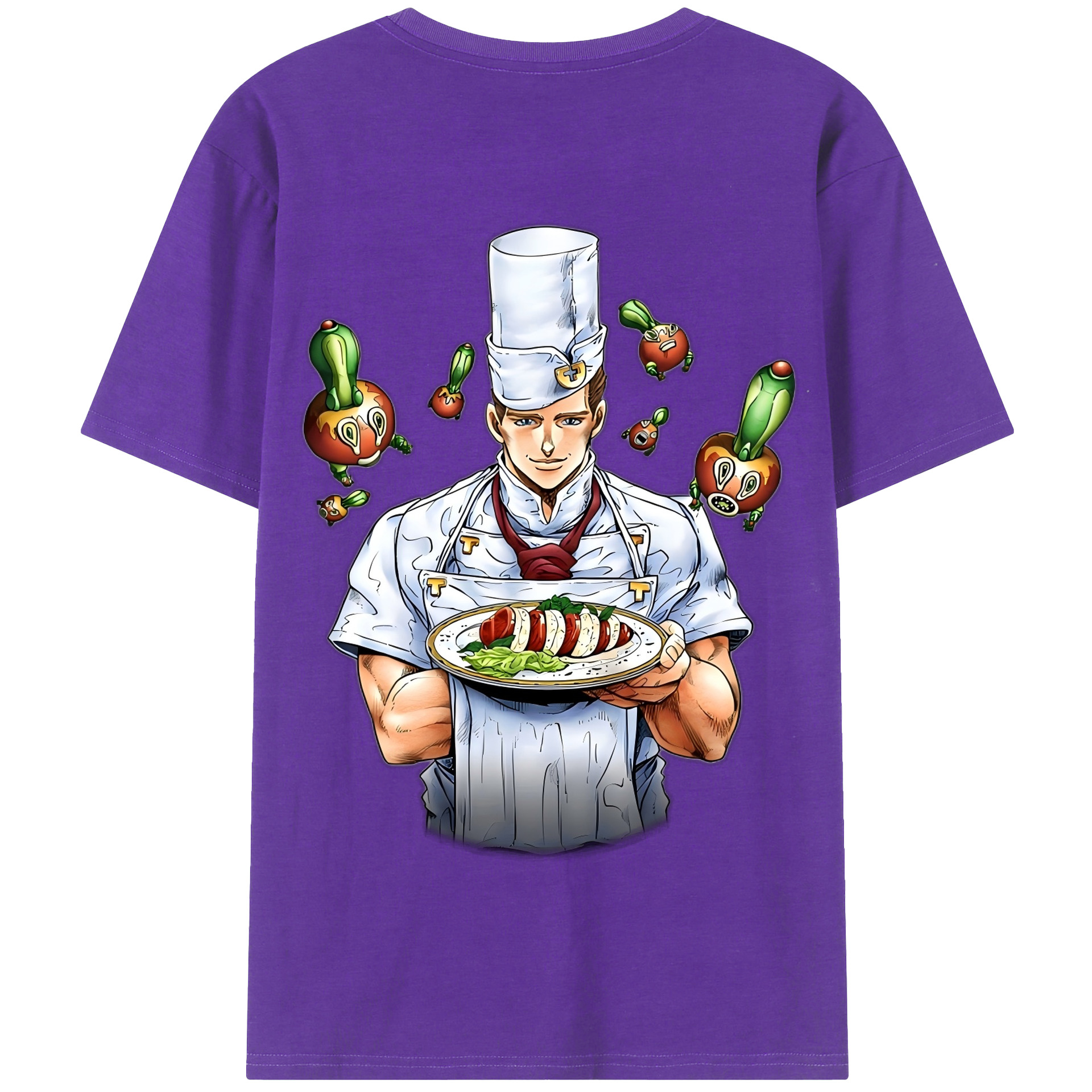 （画像用） ジョジョの奇妙な冒険 Tonio Trussardi JoJo's Bizarre Adventure トニオ?トラッサルディ 綿100％半袖Tシャツ（背面プリント）