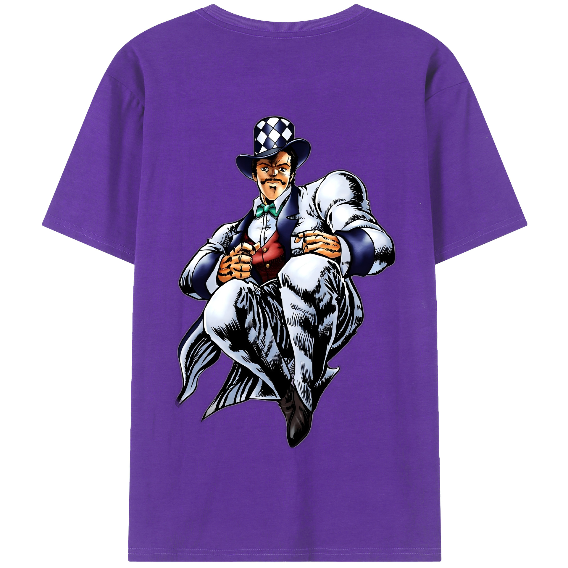 （画像用） ジョジョの奇妙な冒険 ウィル?アントニオ?ツェペリ JoJo's Bizarre Adventure Will Anthonio Zeppeli 綿100％半袖Tシャツ（背面プリント）