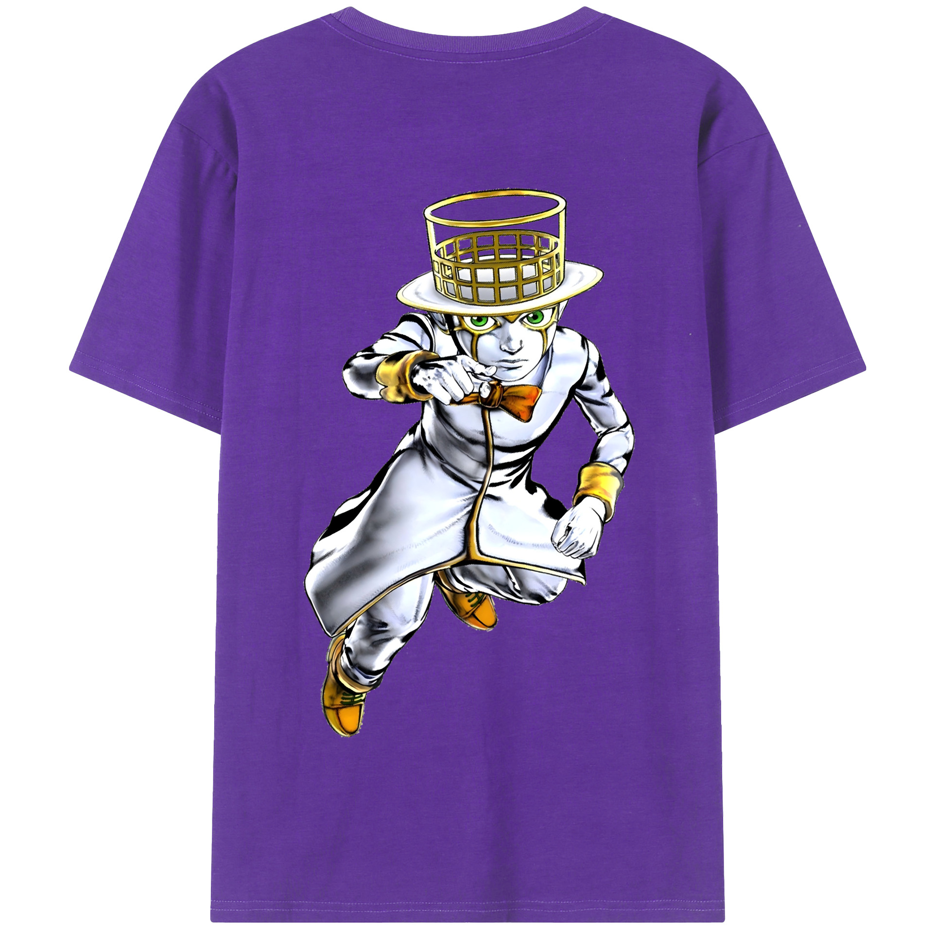 （画像用） ジョジョの奇妙な冒険 岸辺 露伴（きしべ ろはん） JoJo's Bizarre Adventure Rohan Kishibe 綿100％半袖Tシャツ（背面プリント）