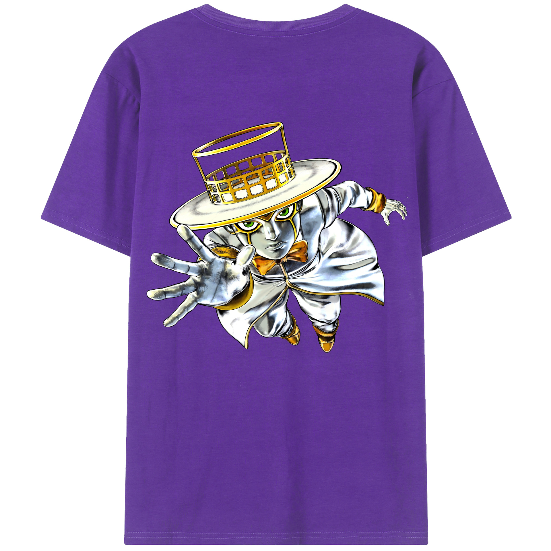 （画像用） ジョジョの奇妙な冒険 岸辺 露伴（きしべ ろはん） JoJo's Bizarre Adventure Rohan Kishibe 綿100％半袖Tシャツ（背面プリント）