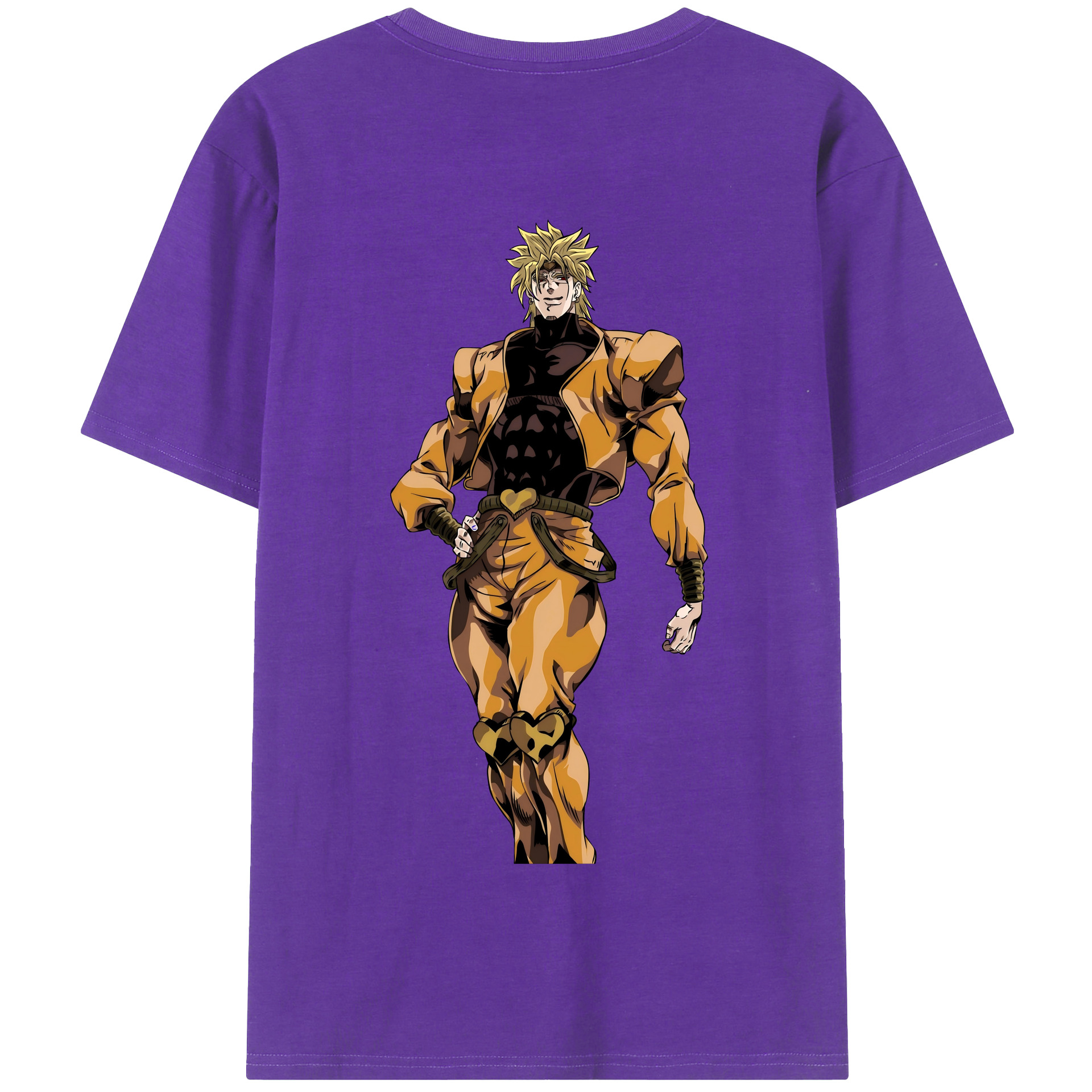 （画像用） ジョジョの奇妙な冒険 ディオ?ブランドー JoJo's Bizarre Adventure Dio Brando 綿100％半袖Tシャツ（背面プリント）