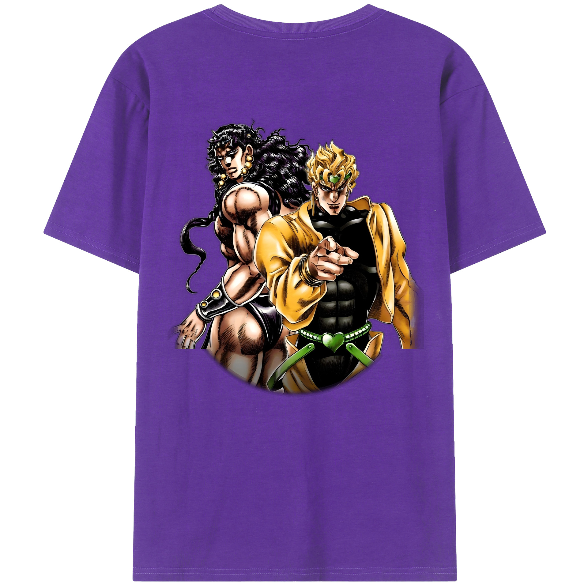 （画像用） ジョジョの奇妙な冒険 ディオ?ブランドー JoJo's Bizarre Adventure Dio Brando 綿100％半袖Tシャツ（背面プリント）