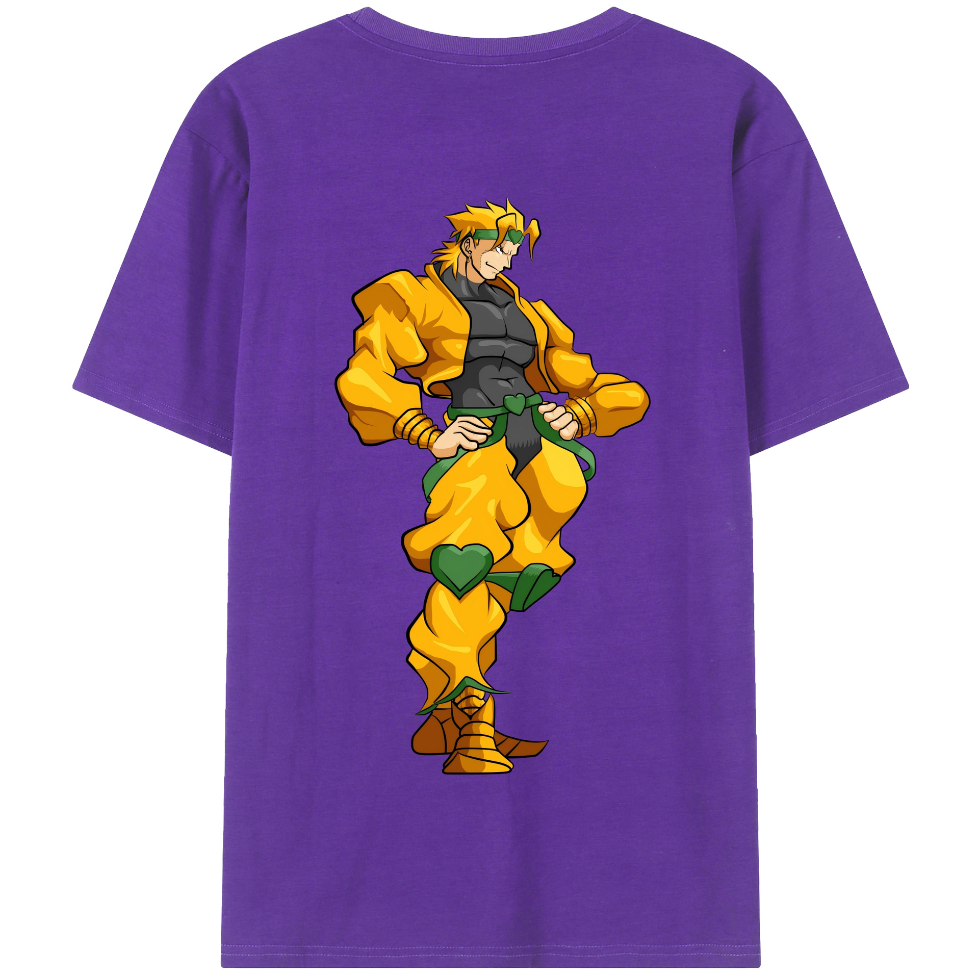 （画像用） ジョジョの奇妙な冒険 ディオ?ブランドー JoJo's Bizarre Adventure Dio Brando 綿100％半袖Tシャツ（背面プリント）