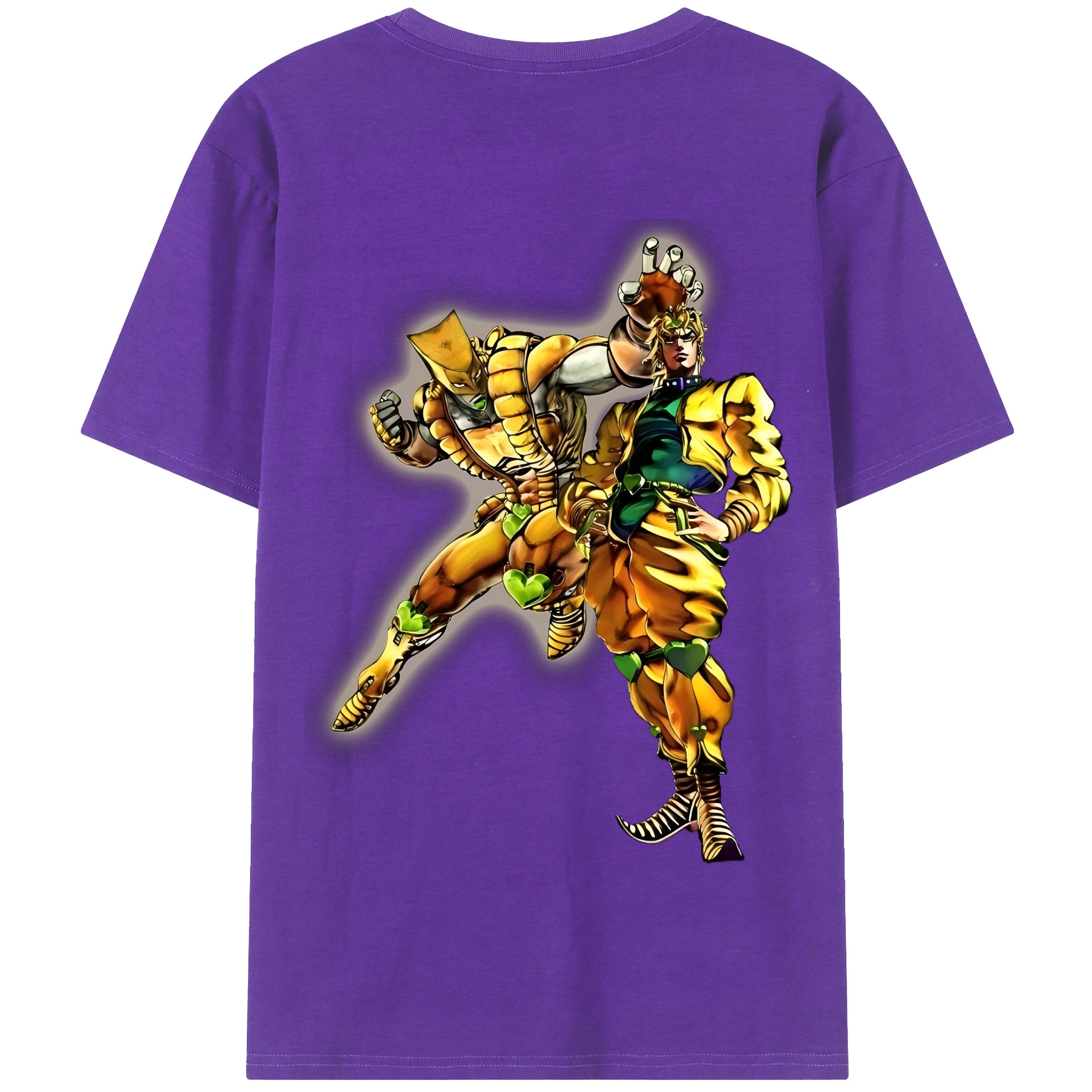 （画像用） ジョジョの奇妙な冒険 ディオ?ブランドー JoJo's Bizarre Adventure Dio Brando 綿100％半袖Tシャツ（背面プリント）