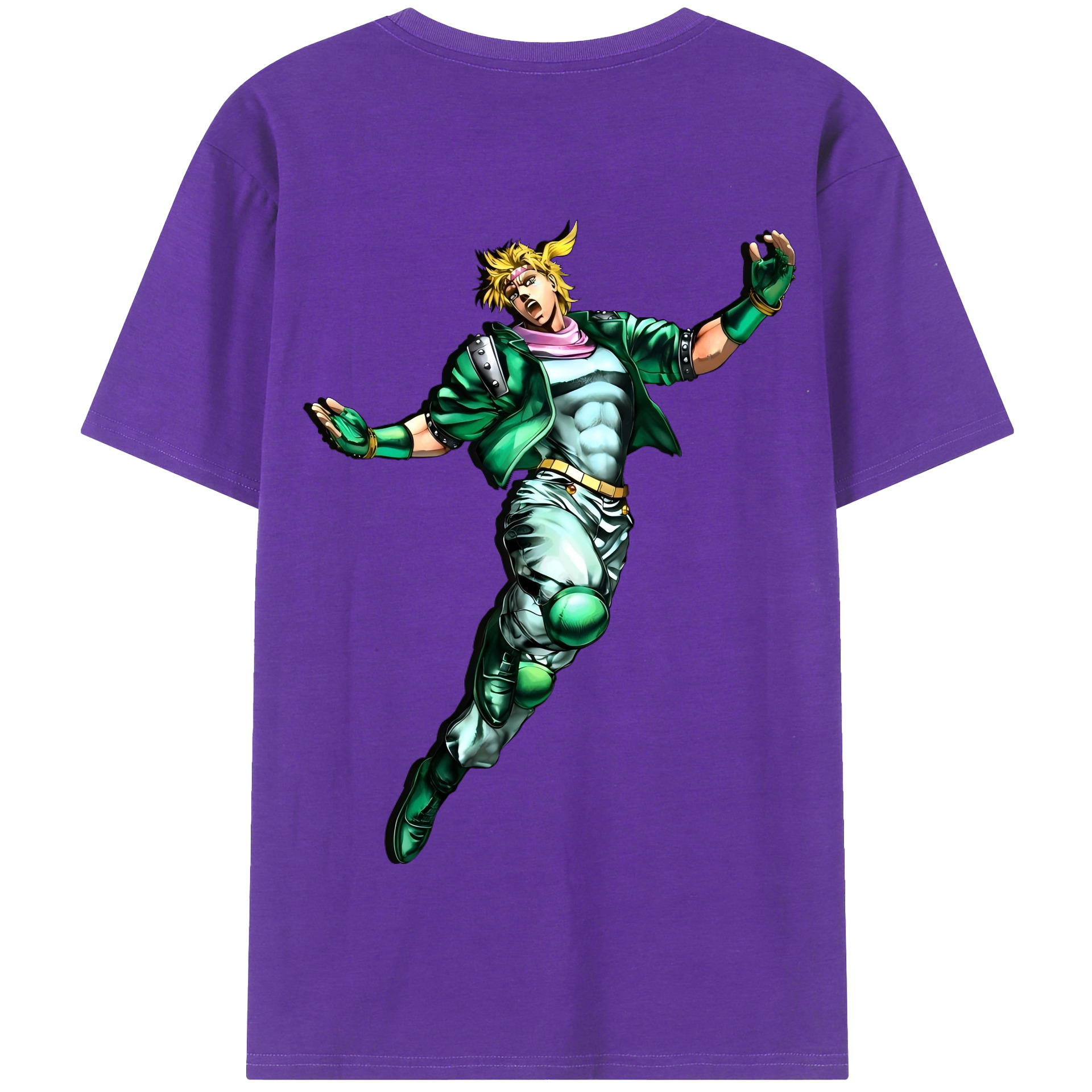 （画像用） ジョジョの奇妙な冒険 ディオ?ブランドー JoJo's Bizarre Adventure Dio Brando 綿100％半袖Tシャツ（背面プリント）