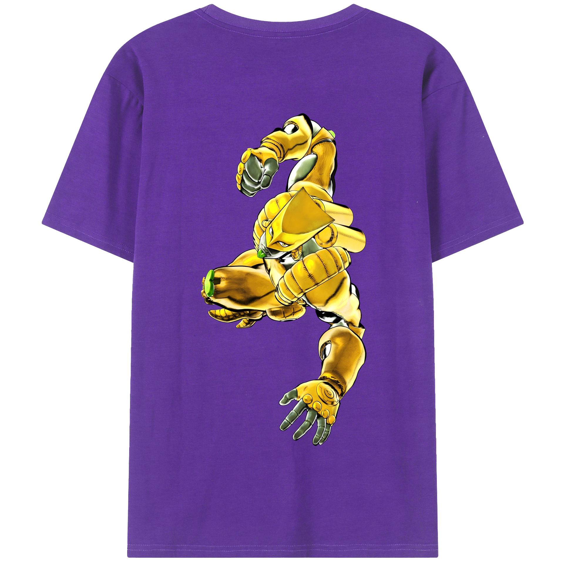 （画像用） ジョジョの奇妙な冒険 ディオ?ブランドー JoJo's Bizarre Adventure Dio Brando 綿100％半袖Tシャツ（背面プリント）
