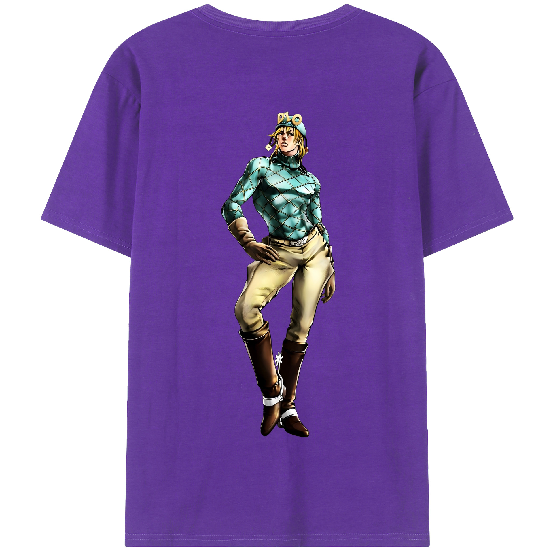 （画像用） ジョジョの奇妙な冒険 ディオ?ブランドー JoJo's Bizarre Adventure Dio Brando 綿100％半袖Tシャツ（背面プリント）