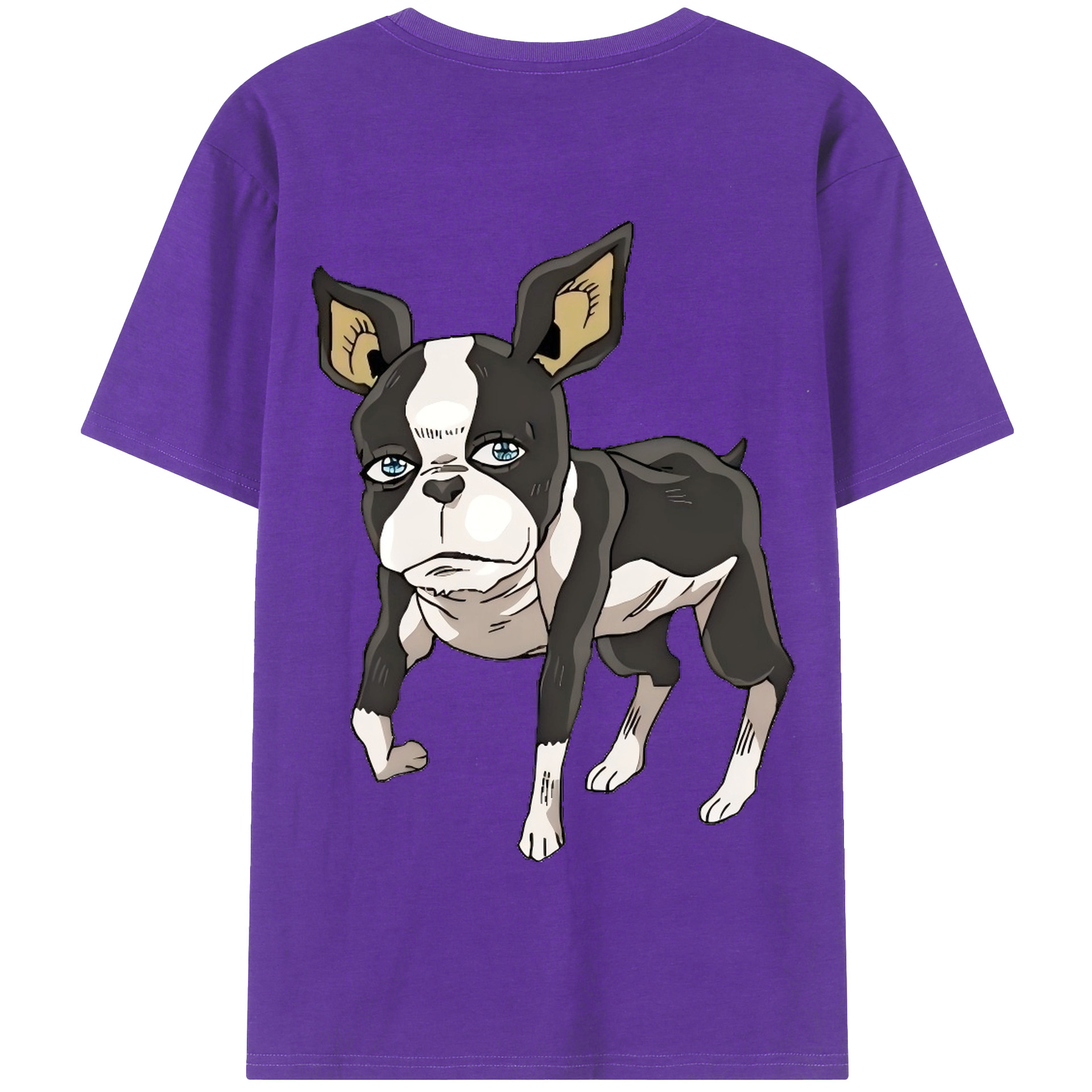 （画像用） ジョジョの奇妙な冒険 イギー JoJo's Bizarre Adventure Iggy 綿100％半袖Tシャツ（背面プリント）