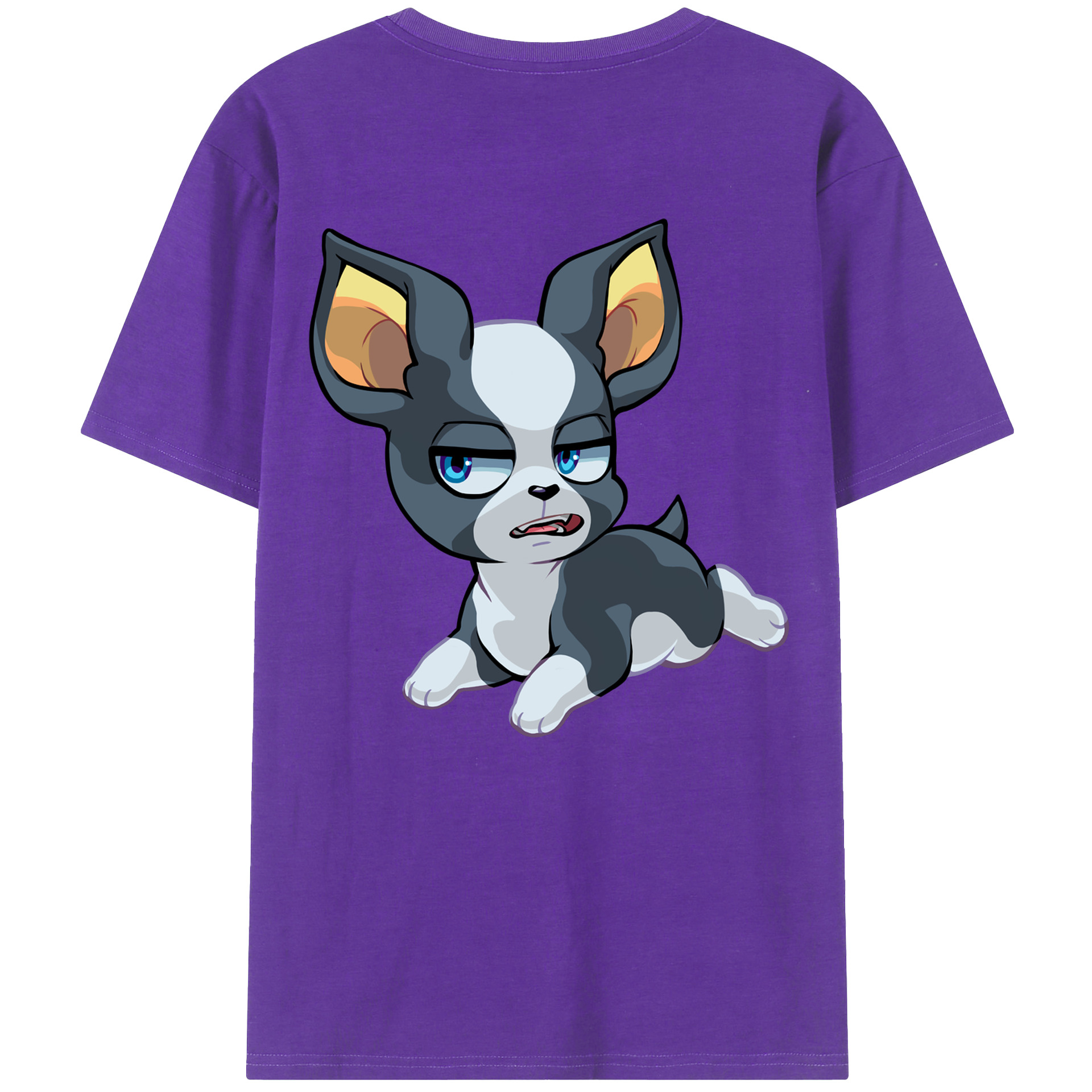 （画像用） ジョジョの奇妙な冒険 イギー JoJo's Bizarre Adventure Iggy 綿100％半袖Tシャツ（背面プリント）