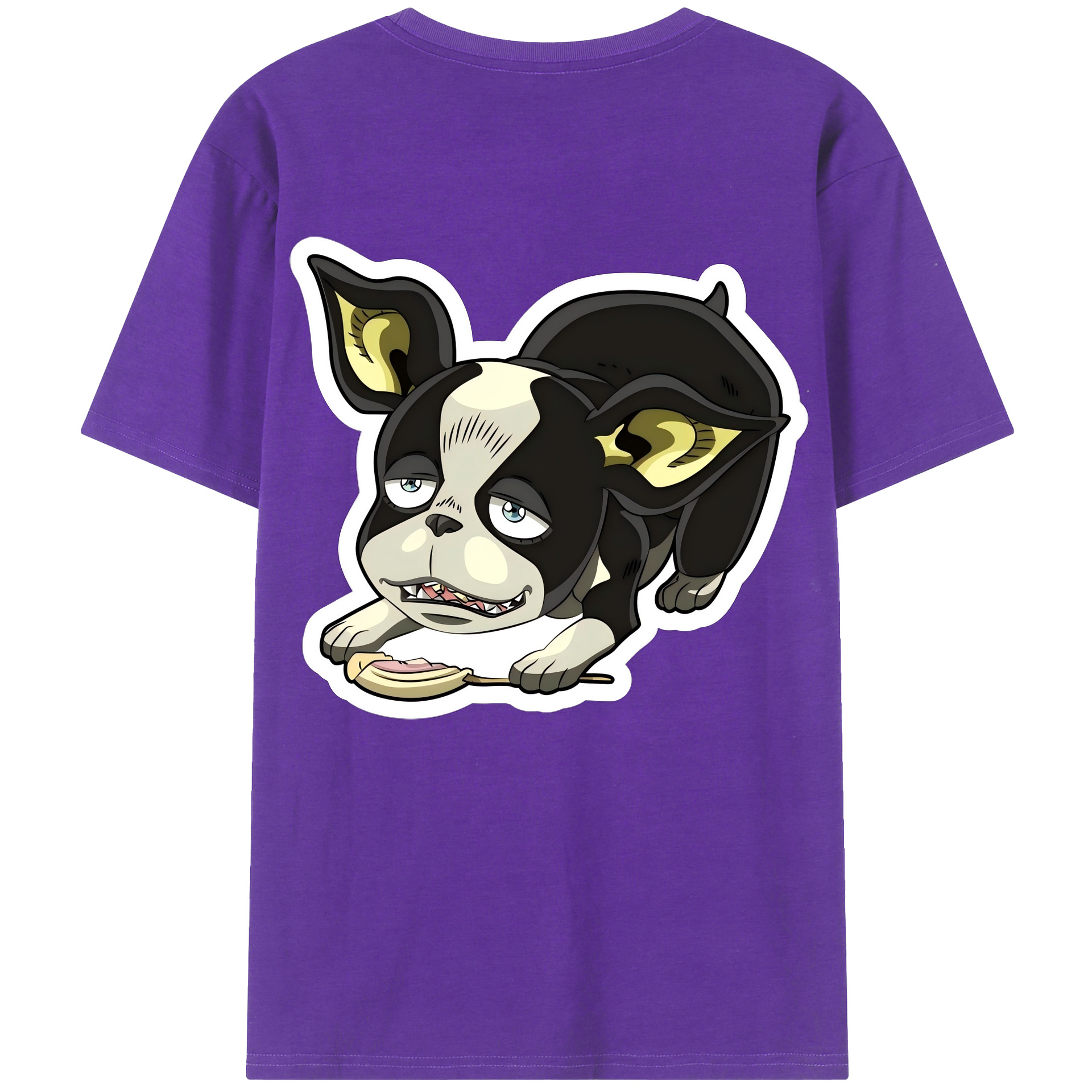 （画像用） ジョジョの奇妙な冒険 イギー JoJo's Bizarre Adventure Iggy 綿100％半袖Tシャツ（背面プリント）